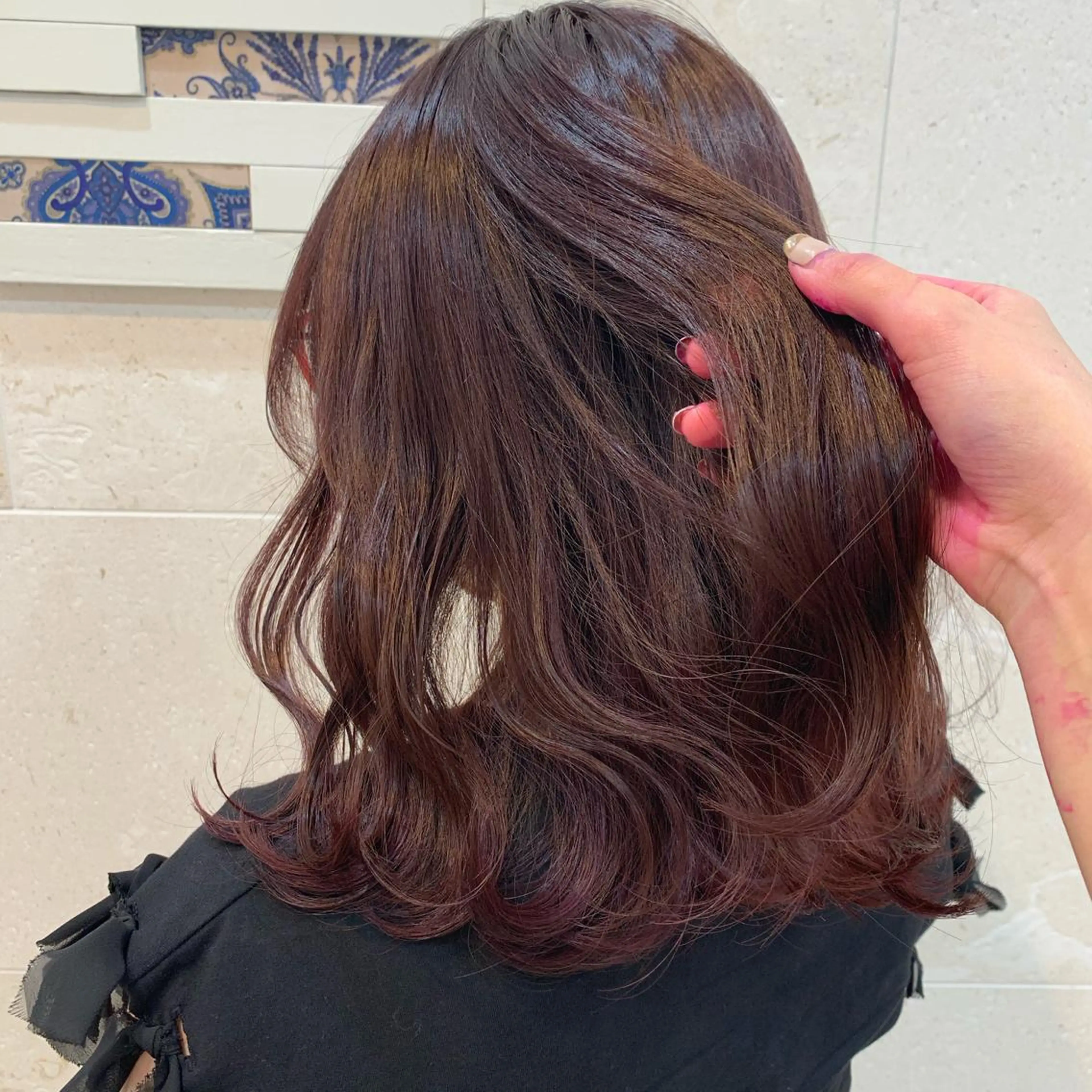 ミディアム カット ヘアカラー トリートメント 💘カラー人気Ｎｏ. １💘SAYAのヘアスタイル