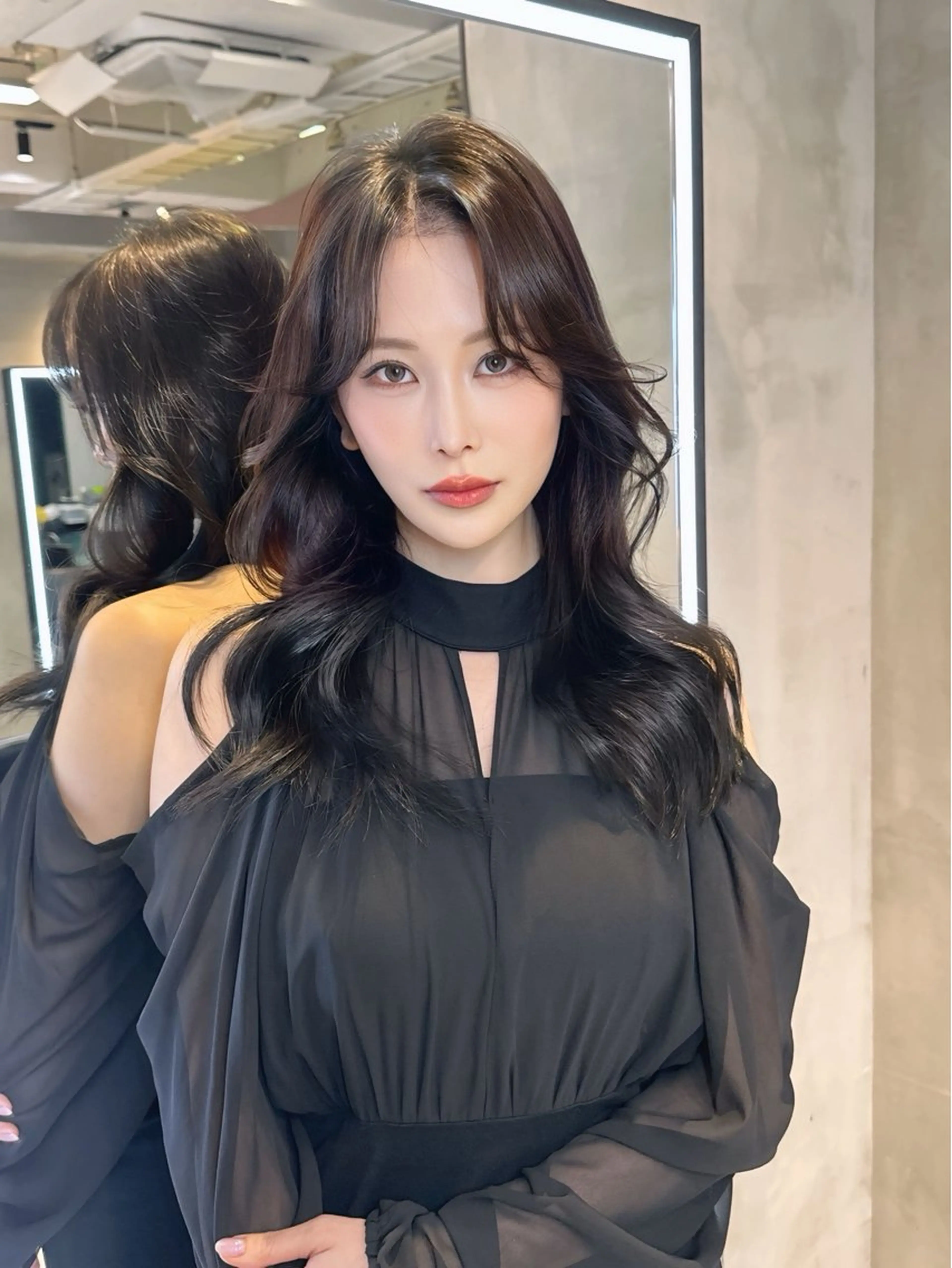 ロング カラー カット ヘアカラー トリートメント 中韓🇨🇳🇰🇷 🤍TAKAHIROのヘアスタイル