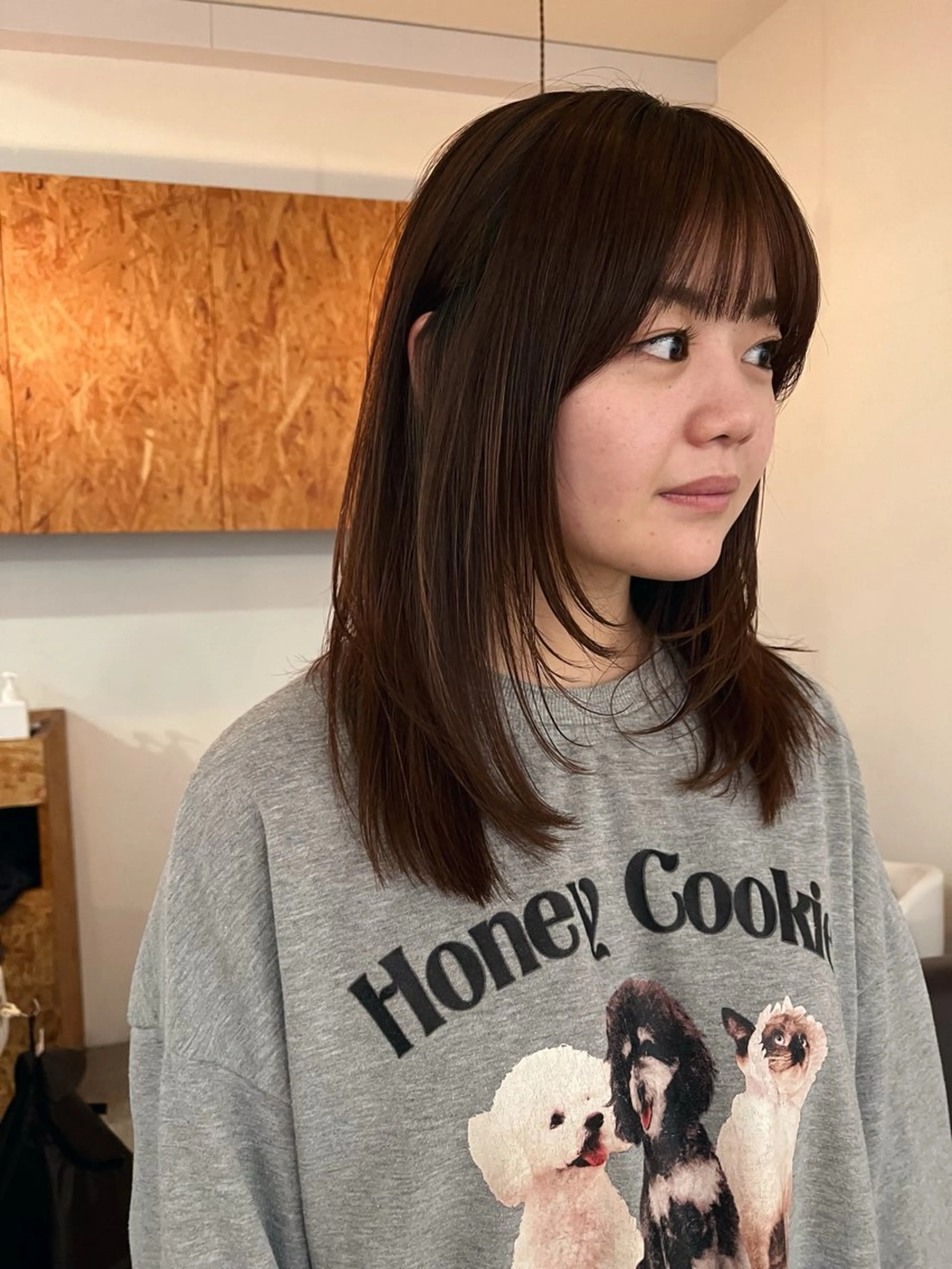 ミディアム 暖色/パーマ 🌼クニトウメイのヘアスタイル