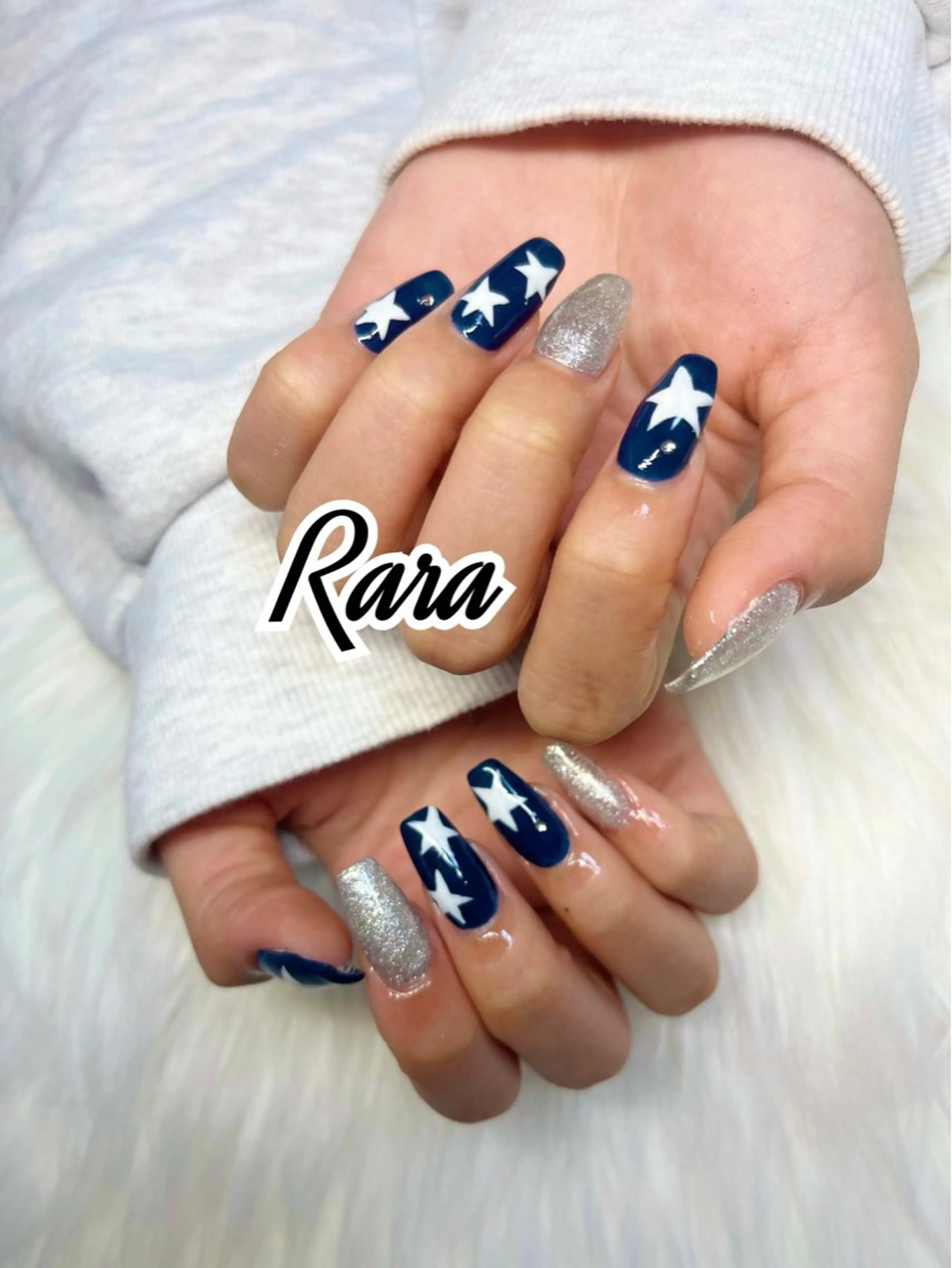 ネイル ネイビー Nail salon Raraのネイルデザイン