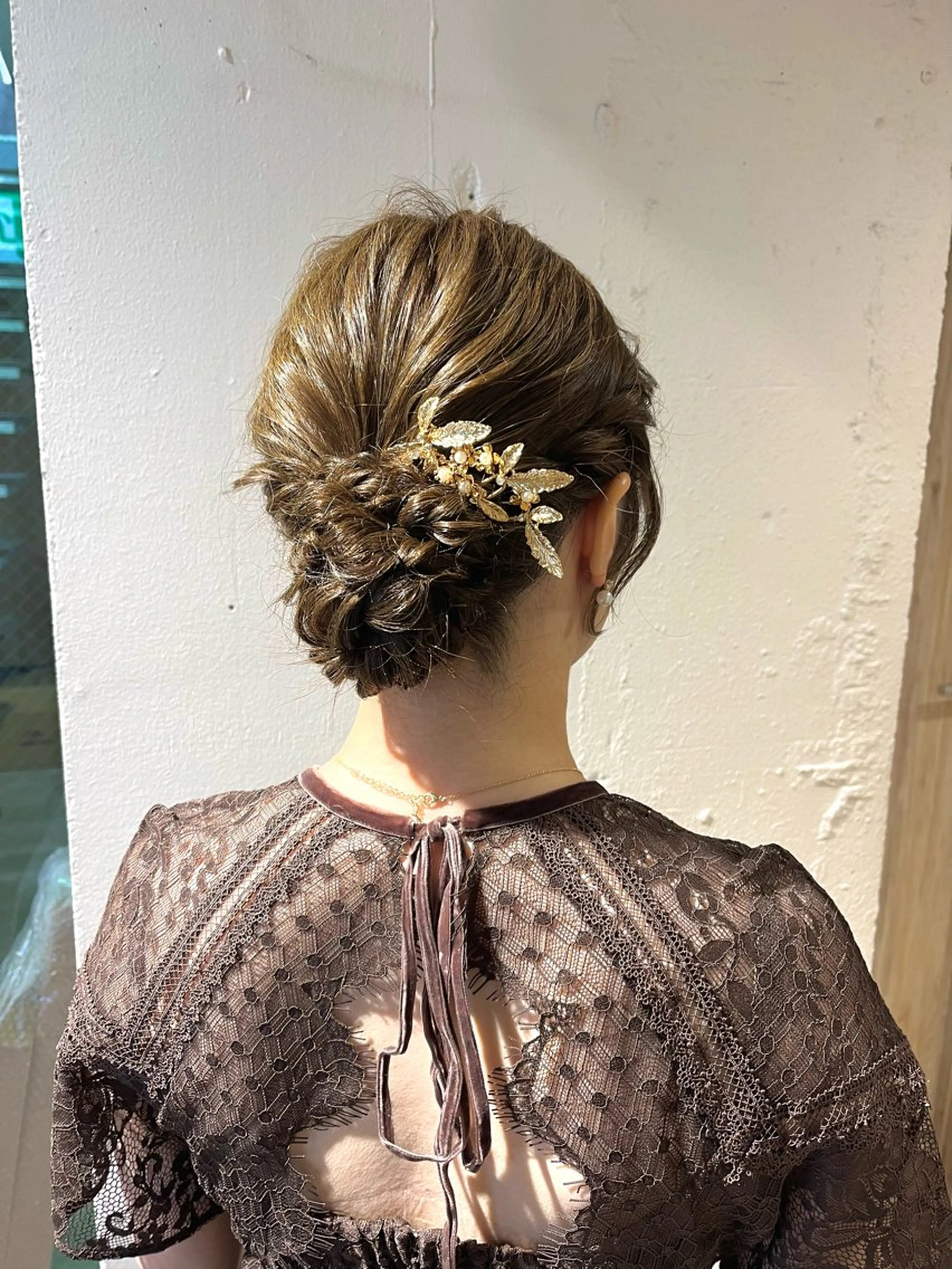 ミディアム ヘアアレンジ 結婚式・ブライダル ヘアセット 透明感カラー/ 髪質改善/着付けのその他イメージ