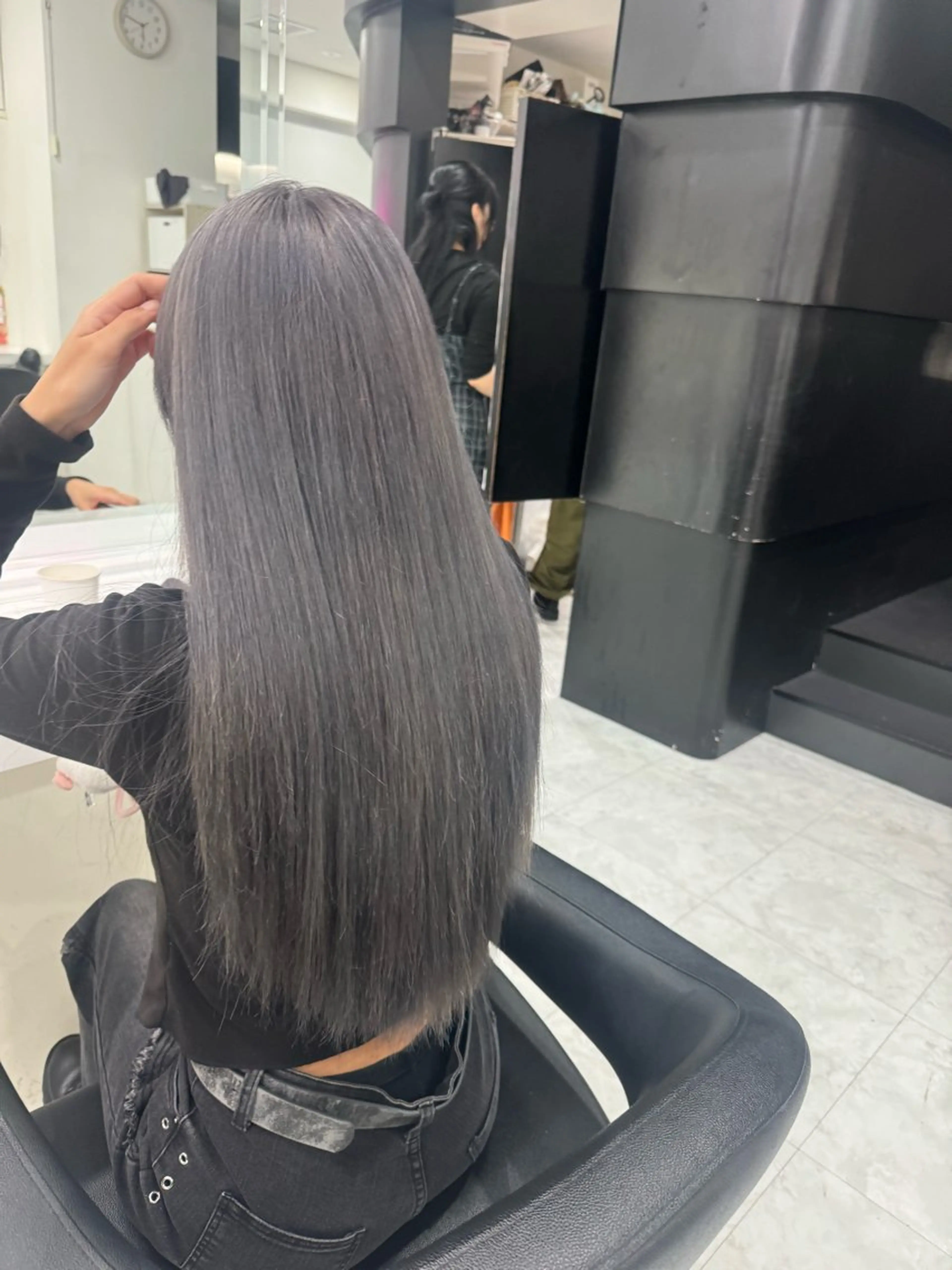 ロング カラー ヘアカラー トリートメント 大人っぽ韓国🤍ブリ ーチ/mitsukiのヘアスタイル