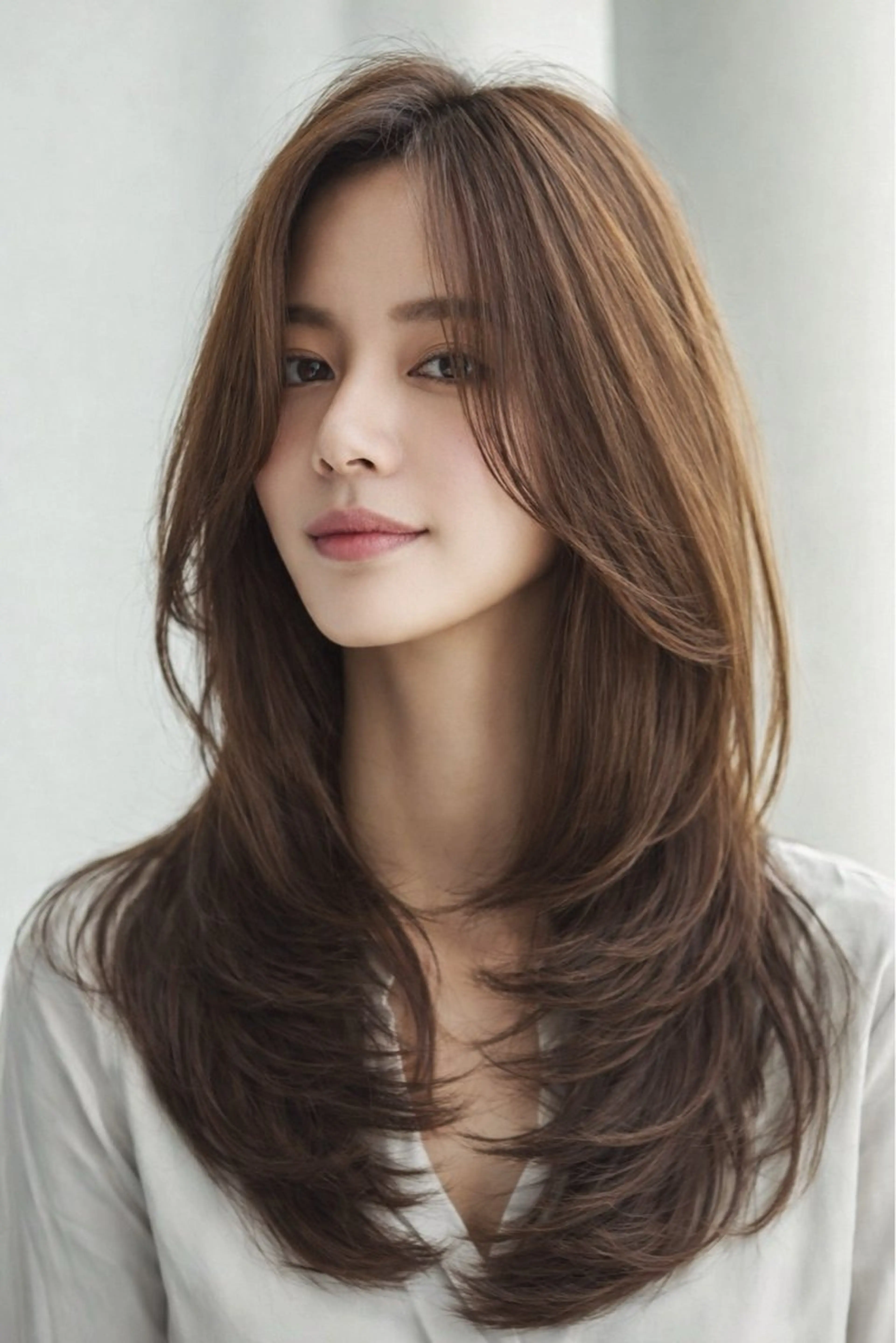 セミロング 髪質改善 レイヤーカット 縮毛矯正 トリートメント 酸性ストレート カット ヘアカラー トリートメント ✨毛髪診断で絶対綺麗 ✨美髪艶髪専門✨高浪のヘアスタイル