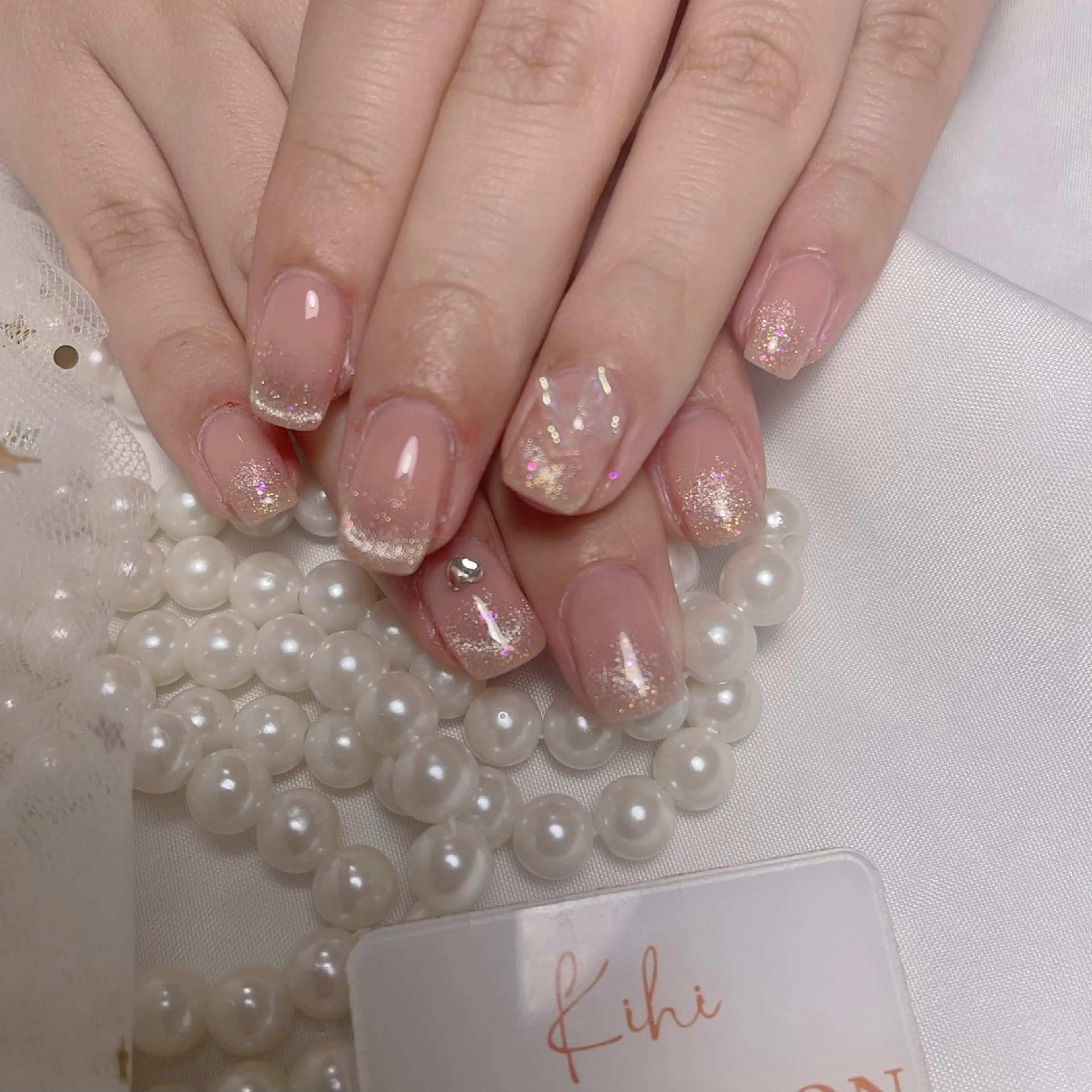 ネイル アートネイル フレンチネイル ジェルネイル グラデーション 韓国ネイル ハンドネイル ハンドケア さくら💮💮 【オフ無料】のネイルデザイン