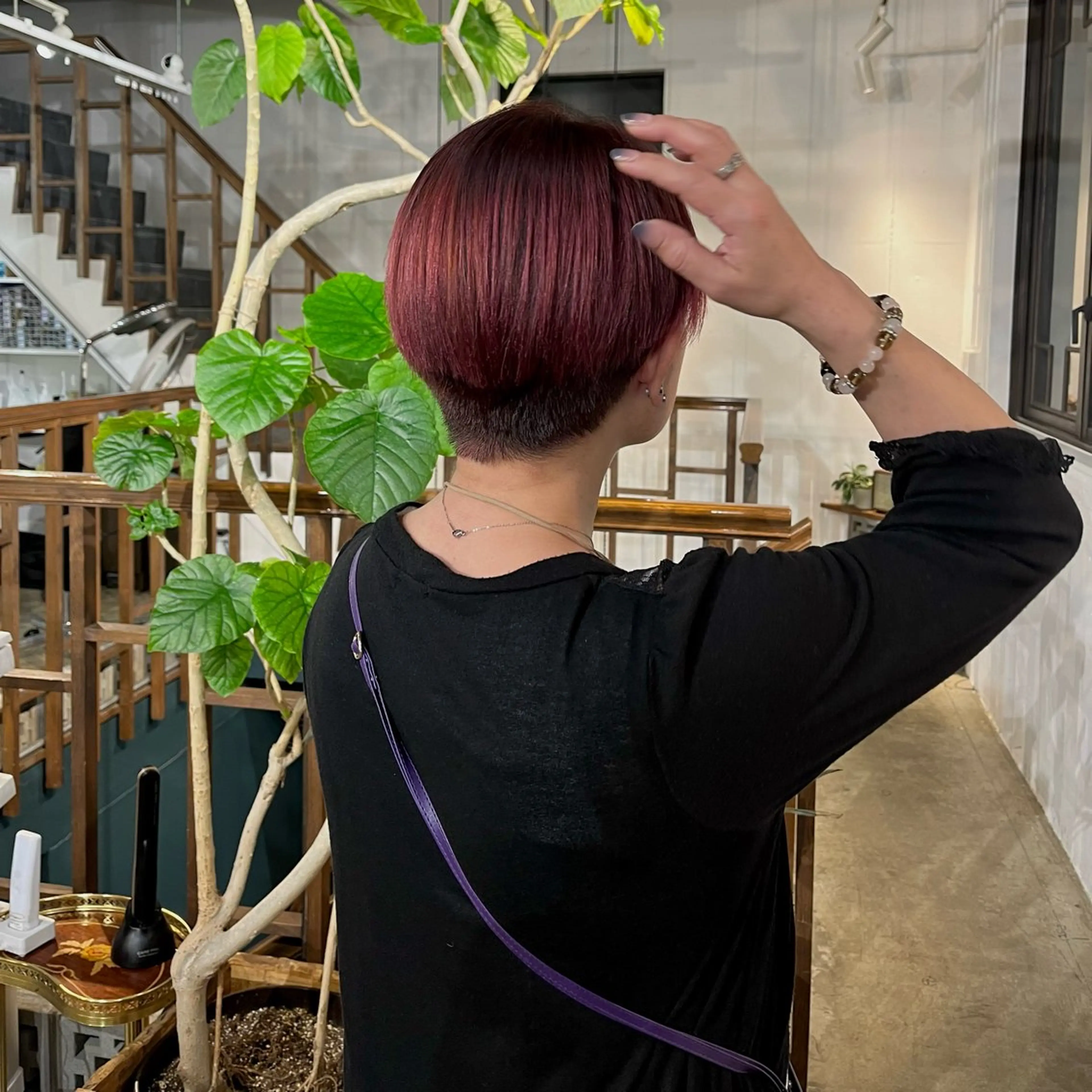 ショート カラー ラベンダーカラー ラベンダーピンク ピンクカラー 縮毛矯正 海音🌺レイヤー カット/ケアリストのヘアスタイル