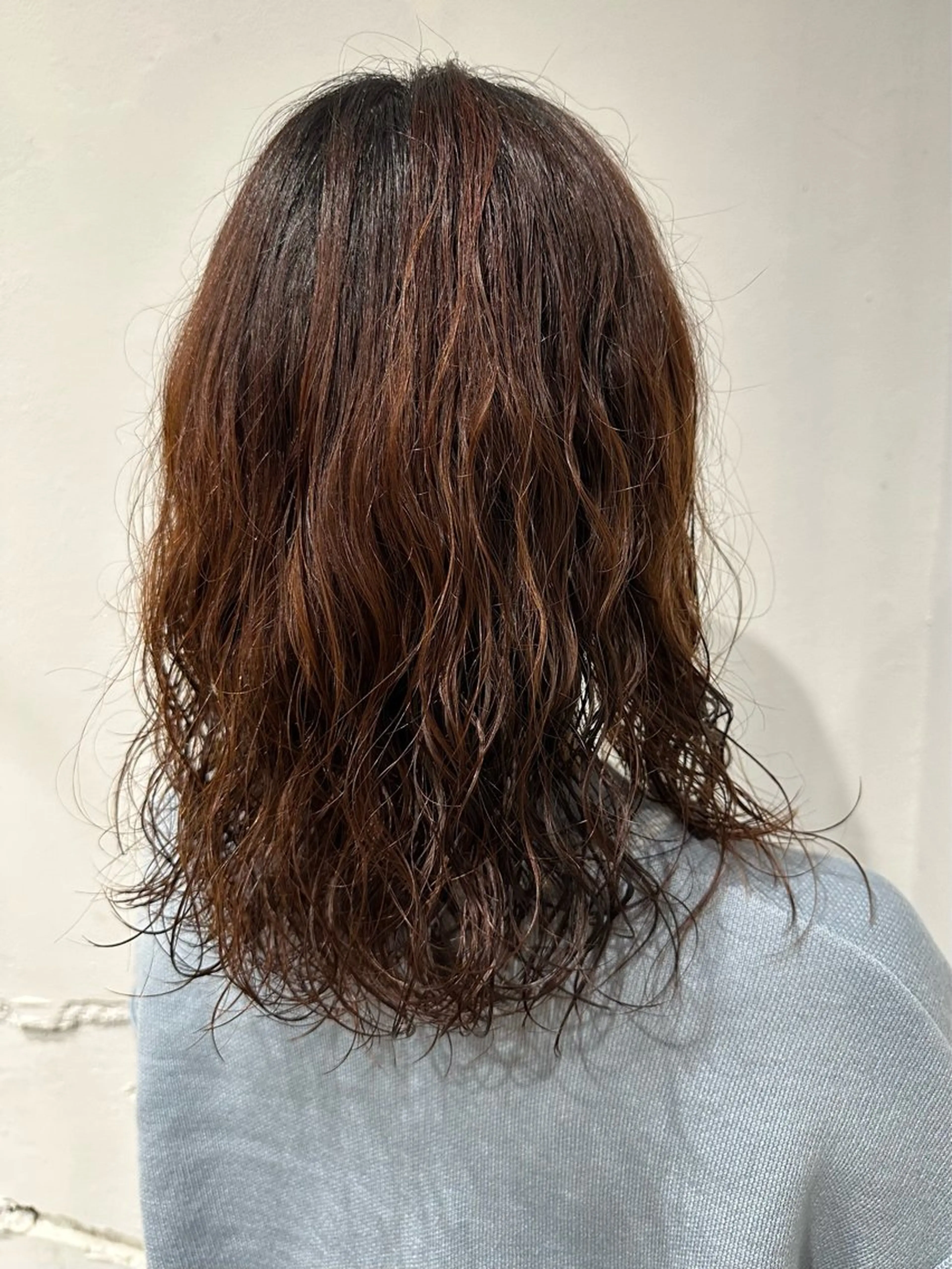 セミロング パーマ 稲本麻衣 【韓国ヘア】のヘアスタイル