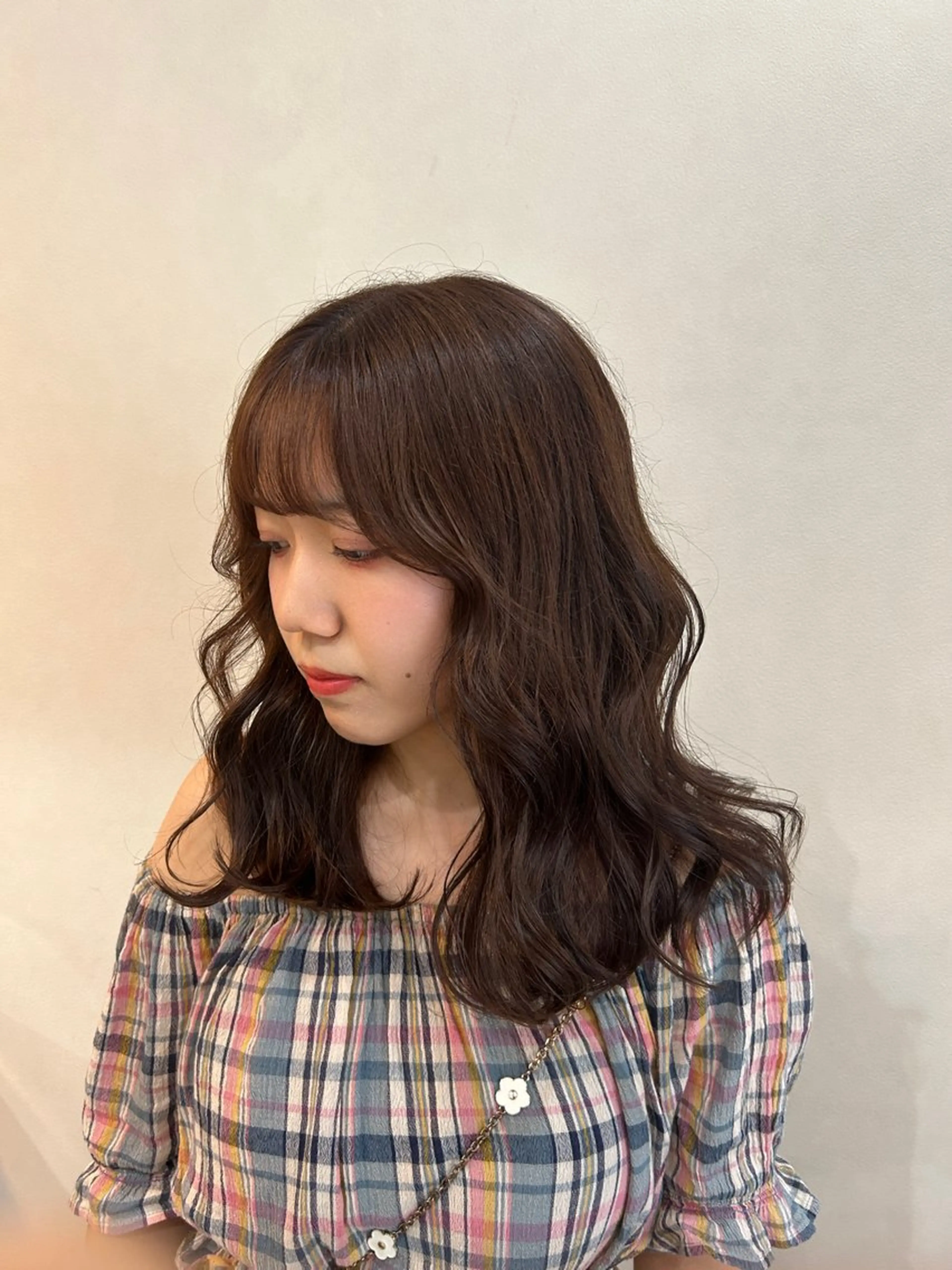 🩵前髪顔周りカット＋カラー＋トリートメントの写真