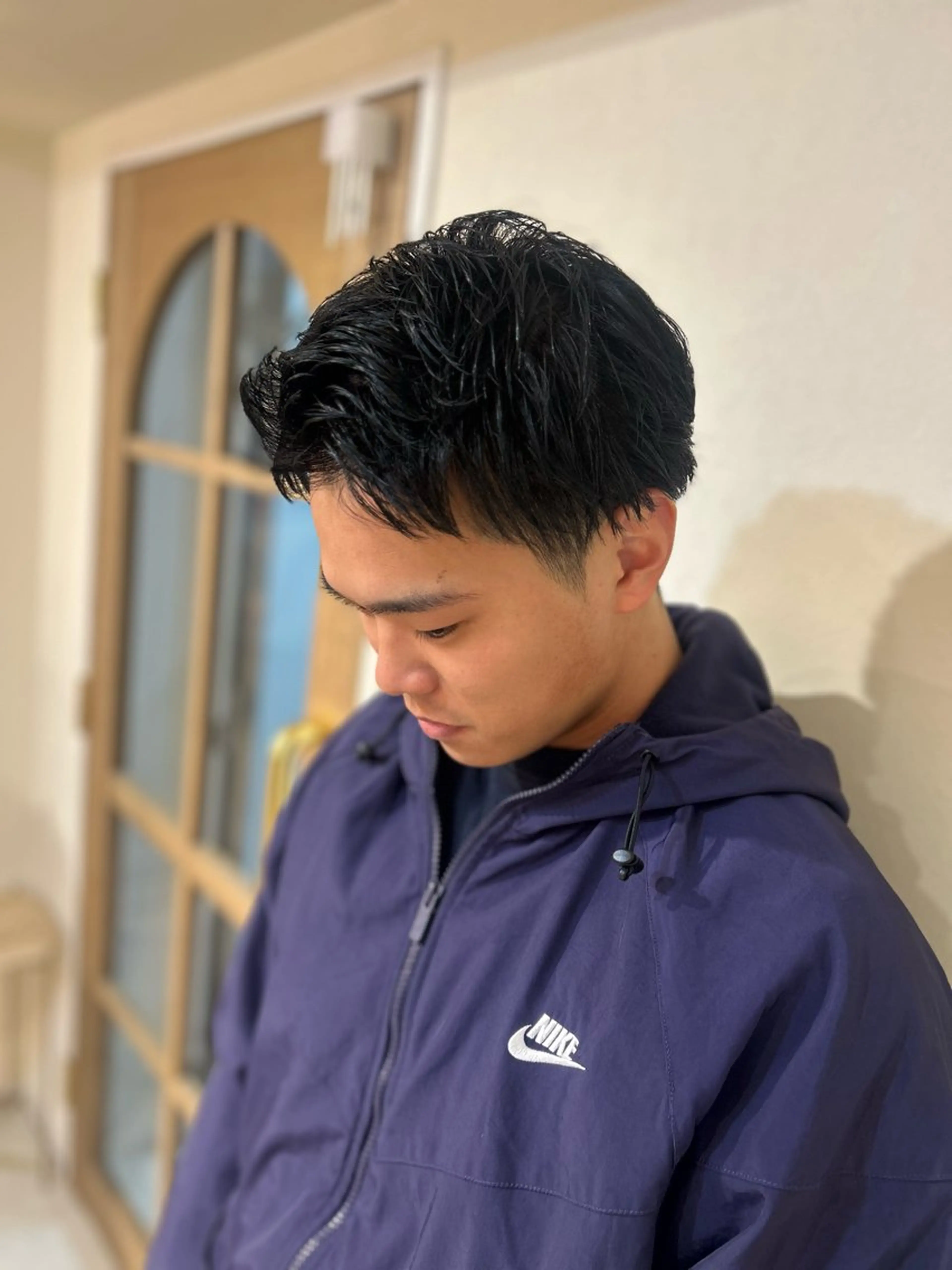 ショート パーマ メンズ メンズパーマ ショートヘア ニュアンスパーマ 能地 菜々美のヘアスタイル