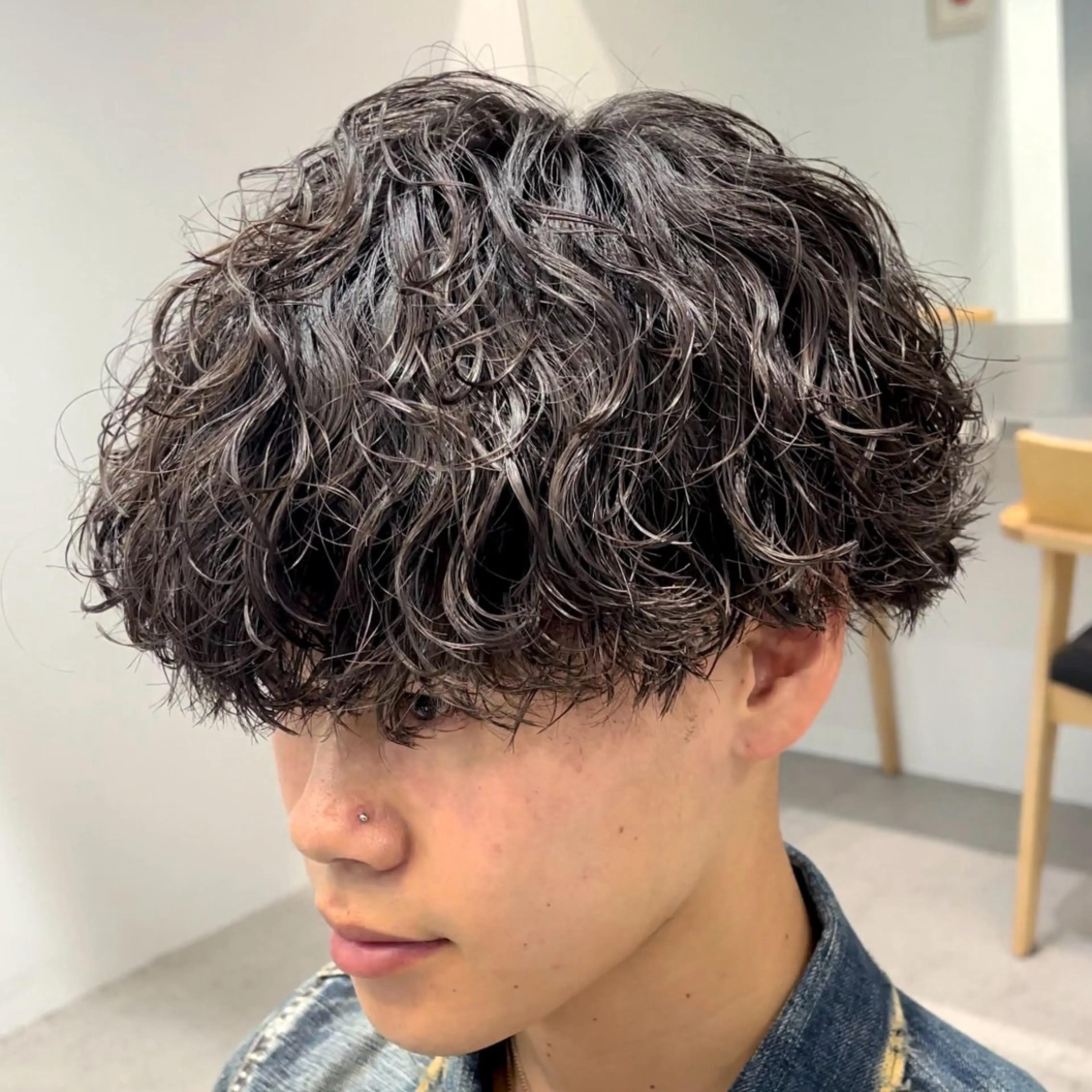 ミディアム パーマ ヘアアレンジ メンズ fifth Tokyo所属・fifth 石川 凪のヘアスタイル