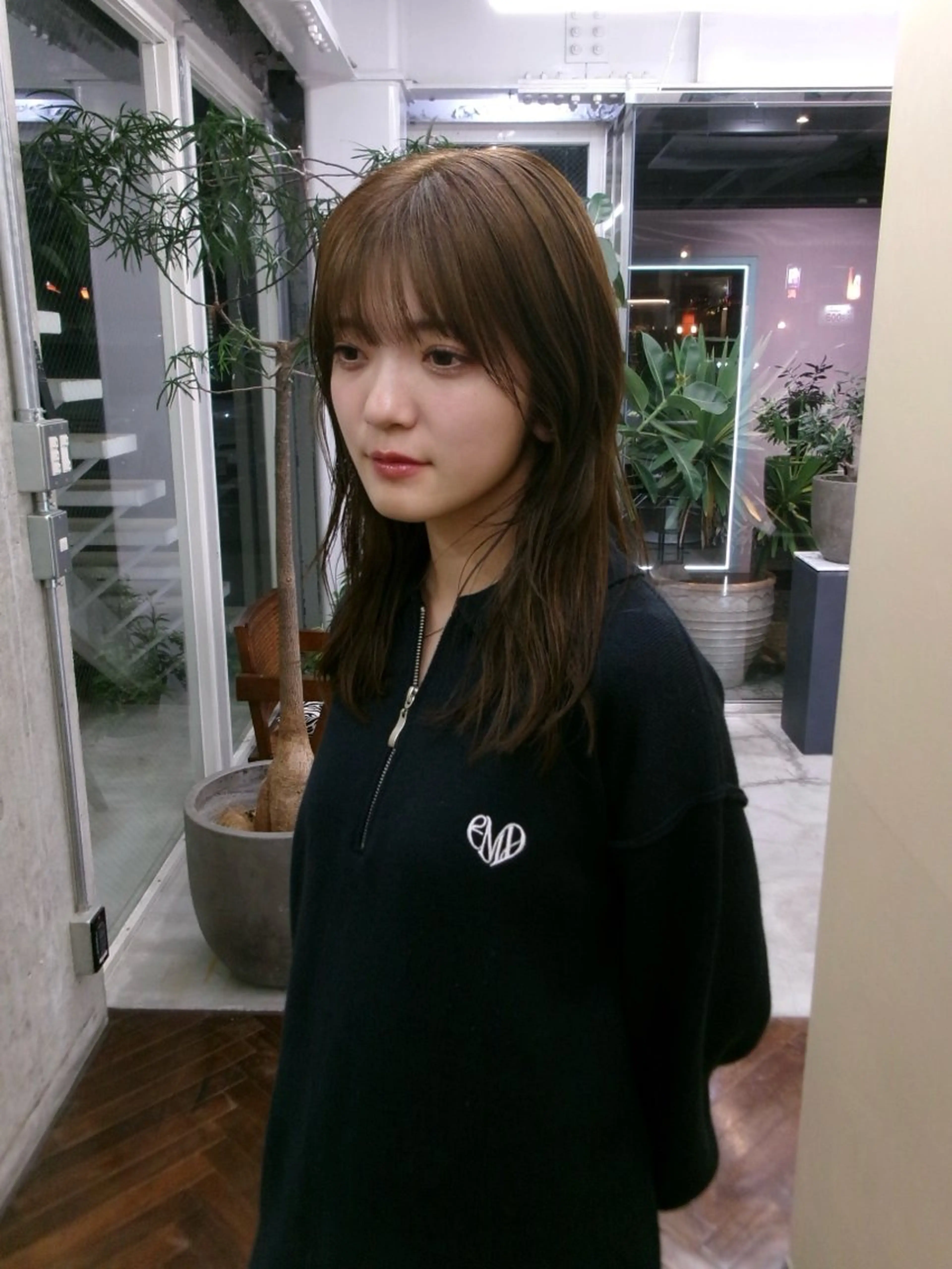 ミディアム カット ヘアカラー トリートメント ニワ/レイヤーカット /透明感カラー💎のヘアスタイル