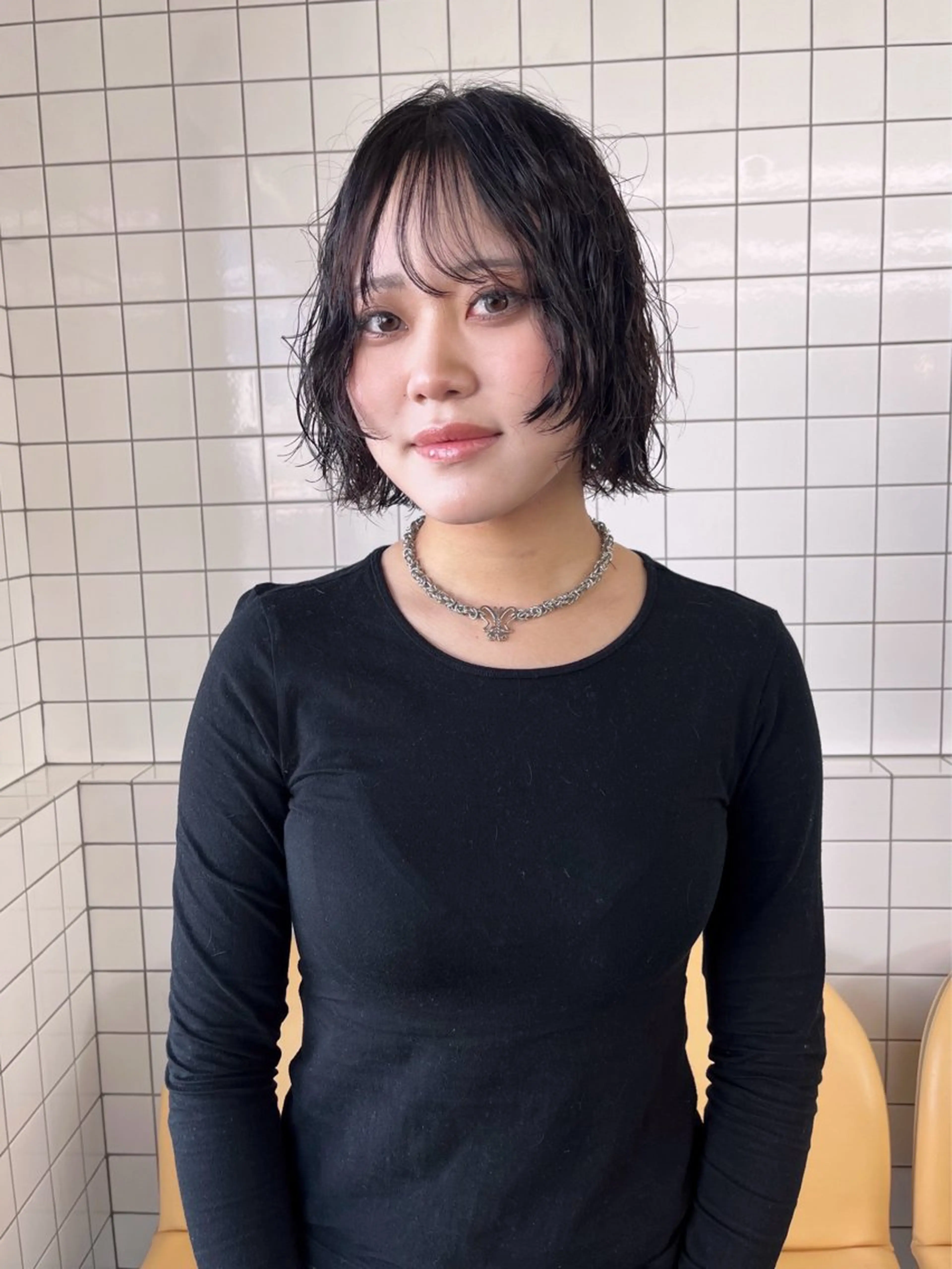 ショート パーマ カット パーマ ボブパーマ/パーマ ウルフパーマのヘアスタイル