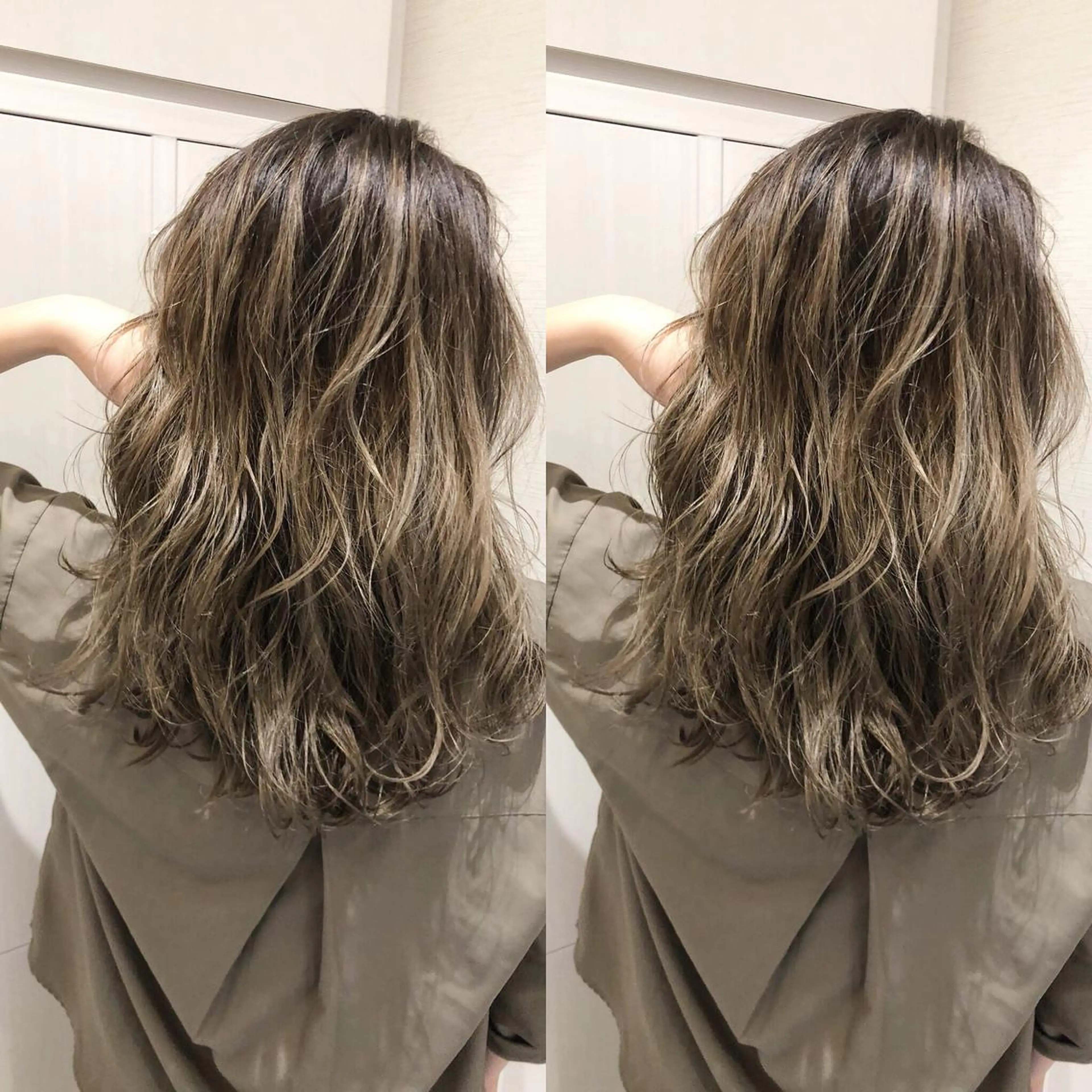 ロング カラー ブリーチ グラデーションカラー ハイライトカラー イルミナカラー ブリーチなしカラー レイヤー/韓国/ 顔周り/しんやのヘアスタイル