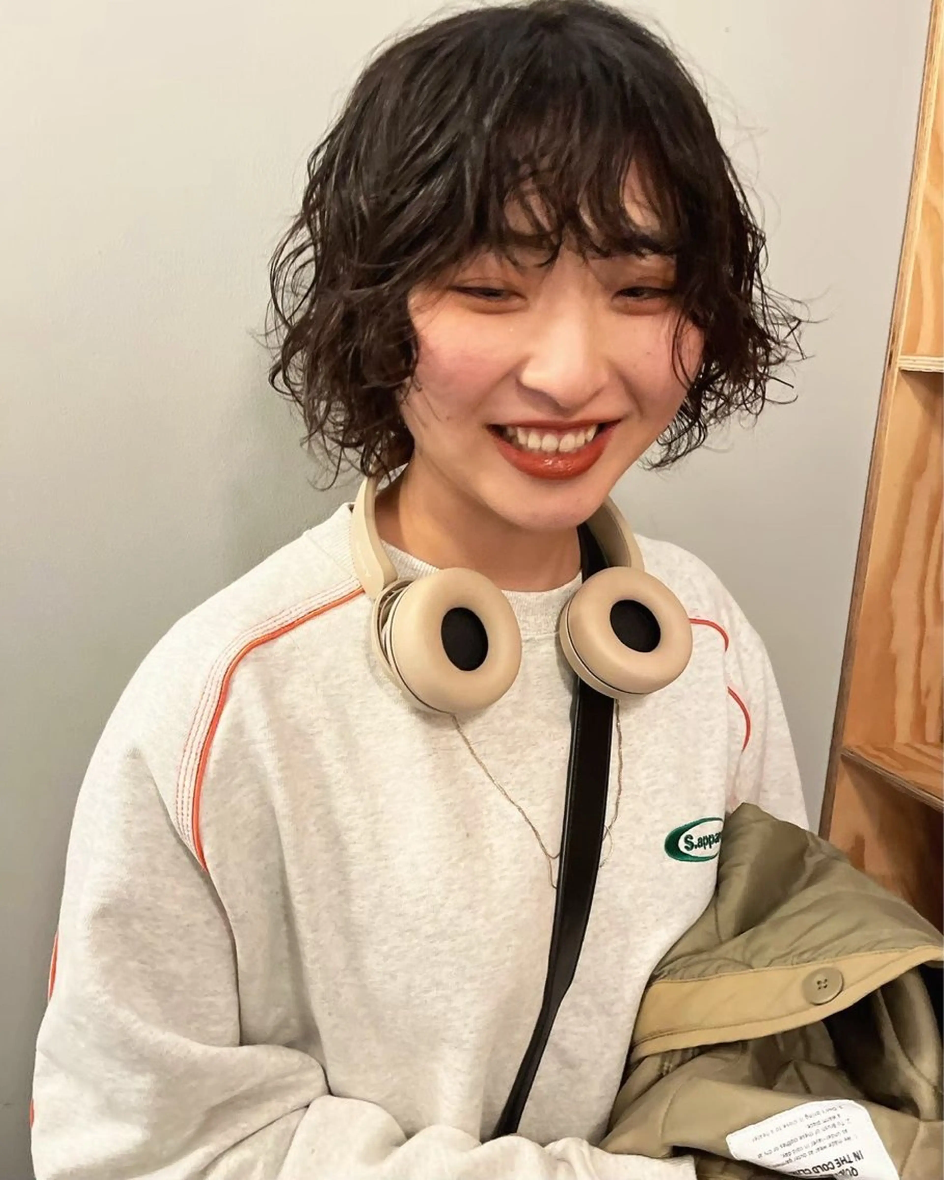 ショート 🍁ロングパーマ.ニ ュアンス🍁陸来のヘアスタイル