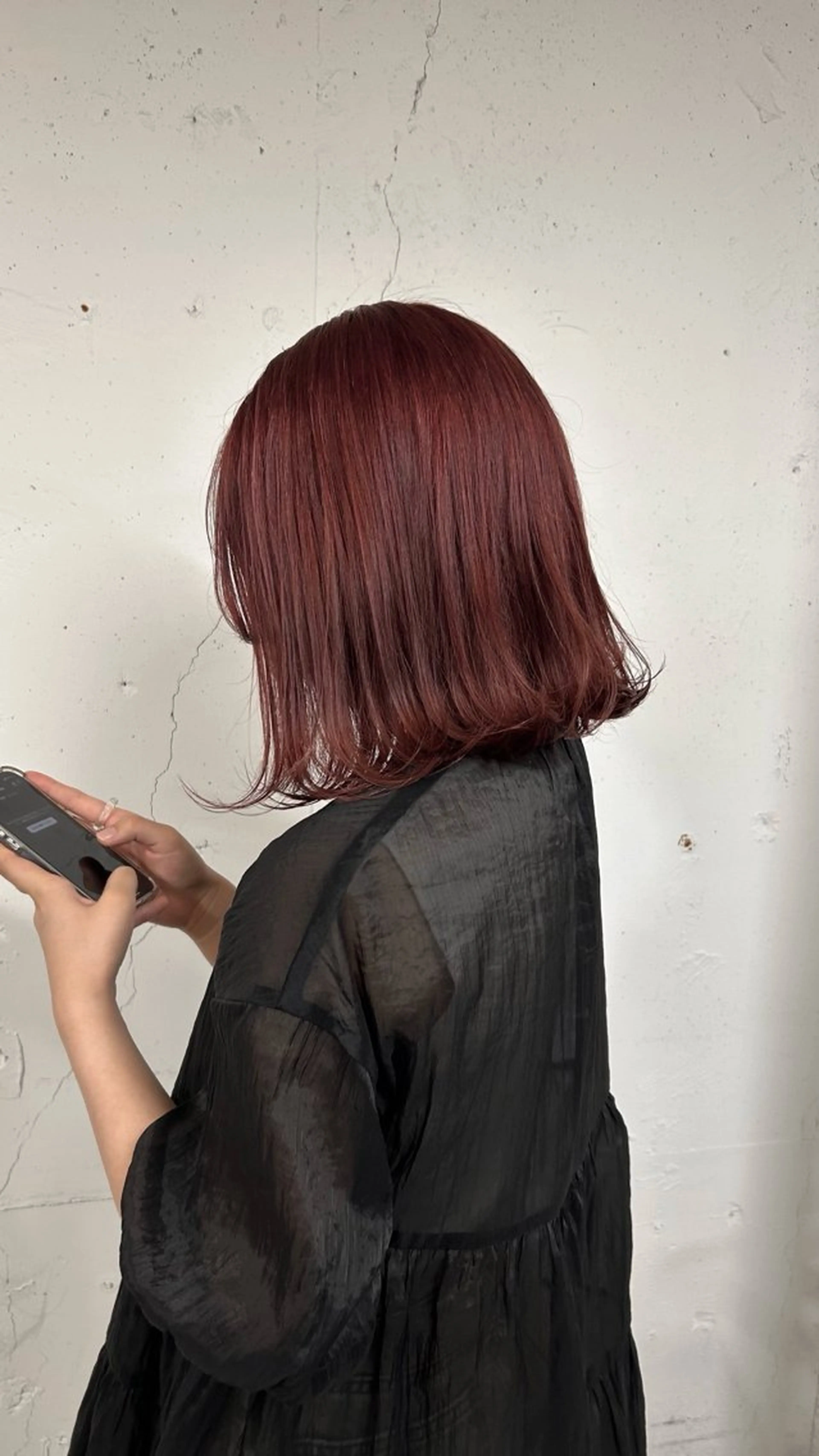 カラー レッドカラー 藤澤 樹のヘアスタイル