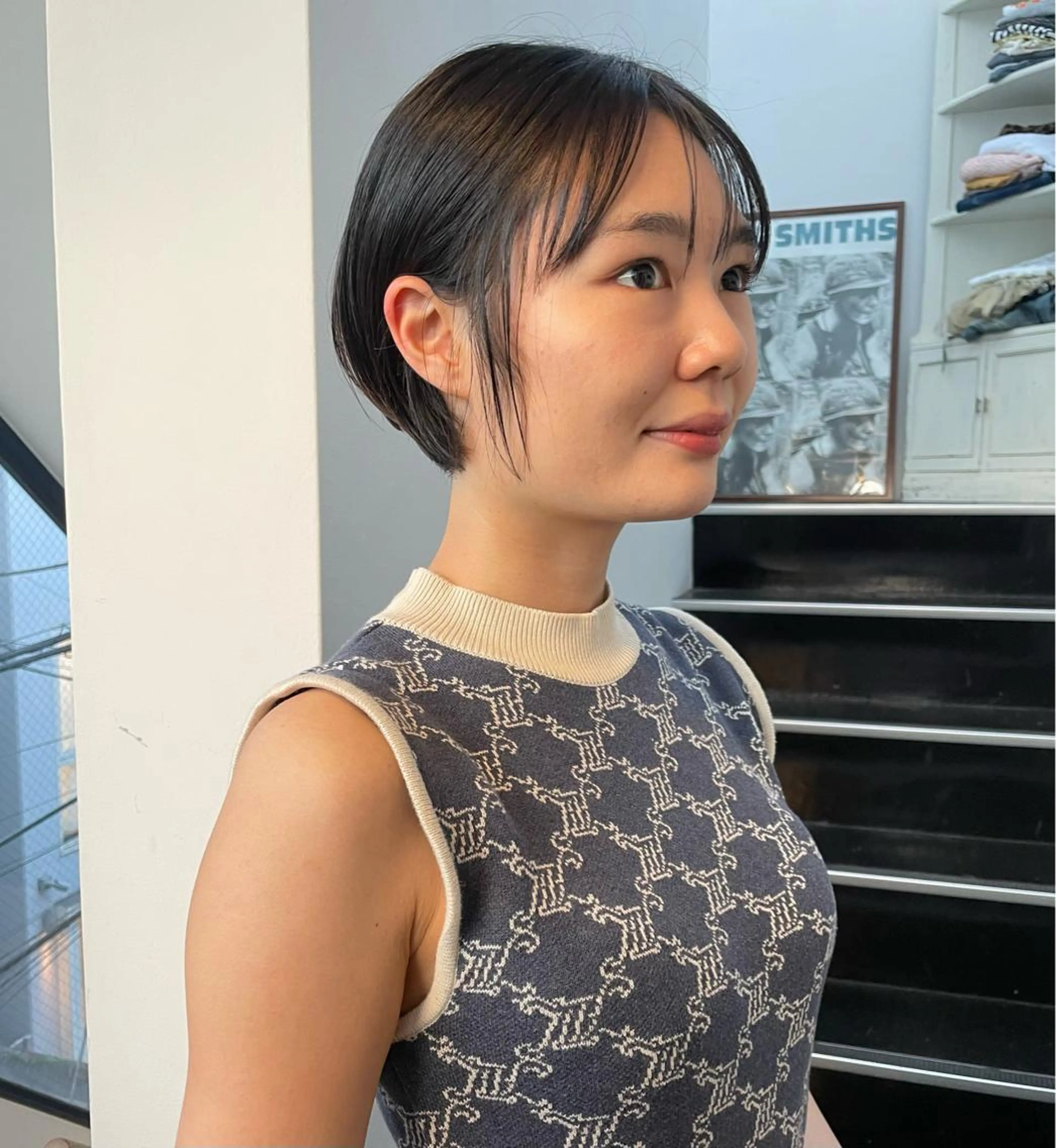 ショート ボブ ファッションに 溶け込むstyleのヘアスタイル