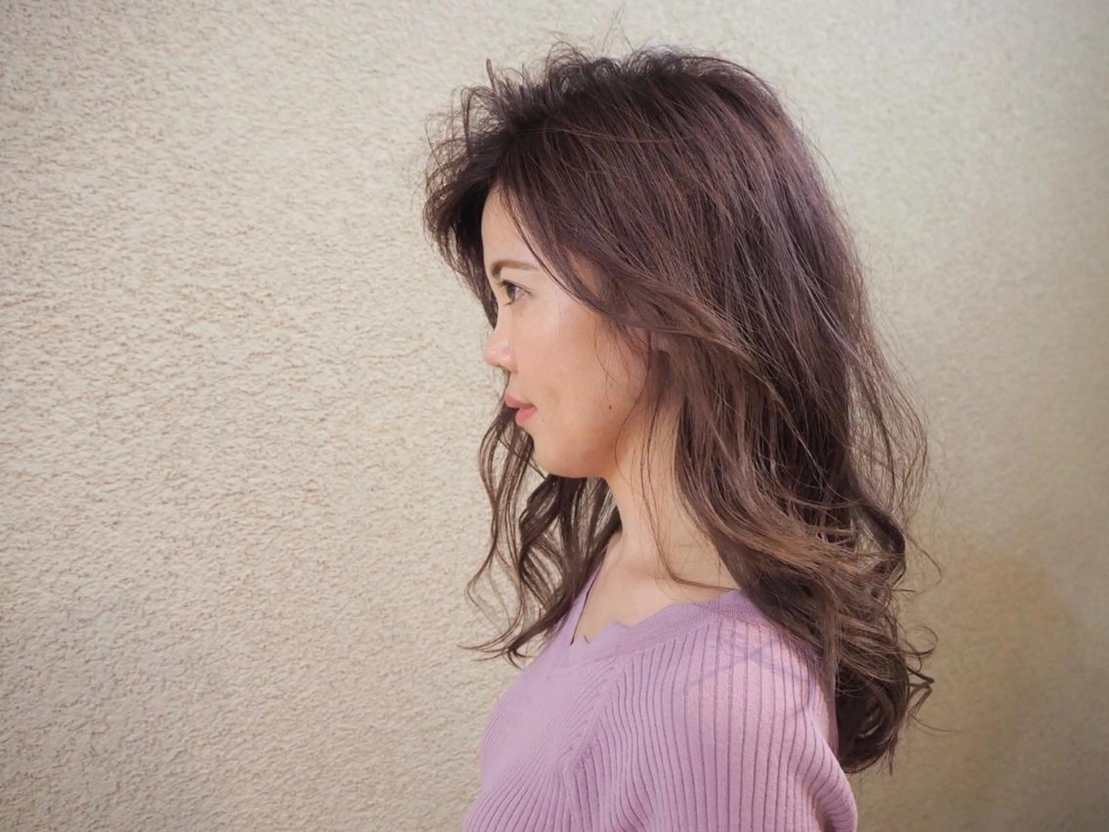 ミディアム カラー カット ヘアカラー トリートメント 菅村 勇亮のヘアスタイル