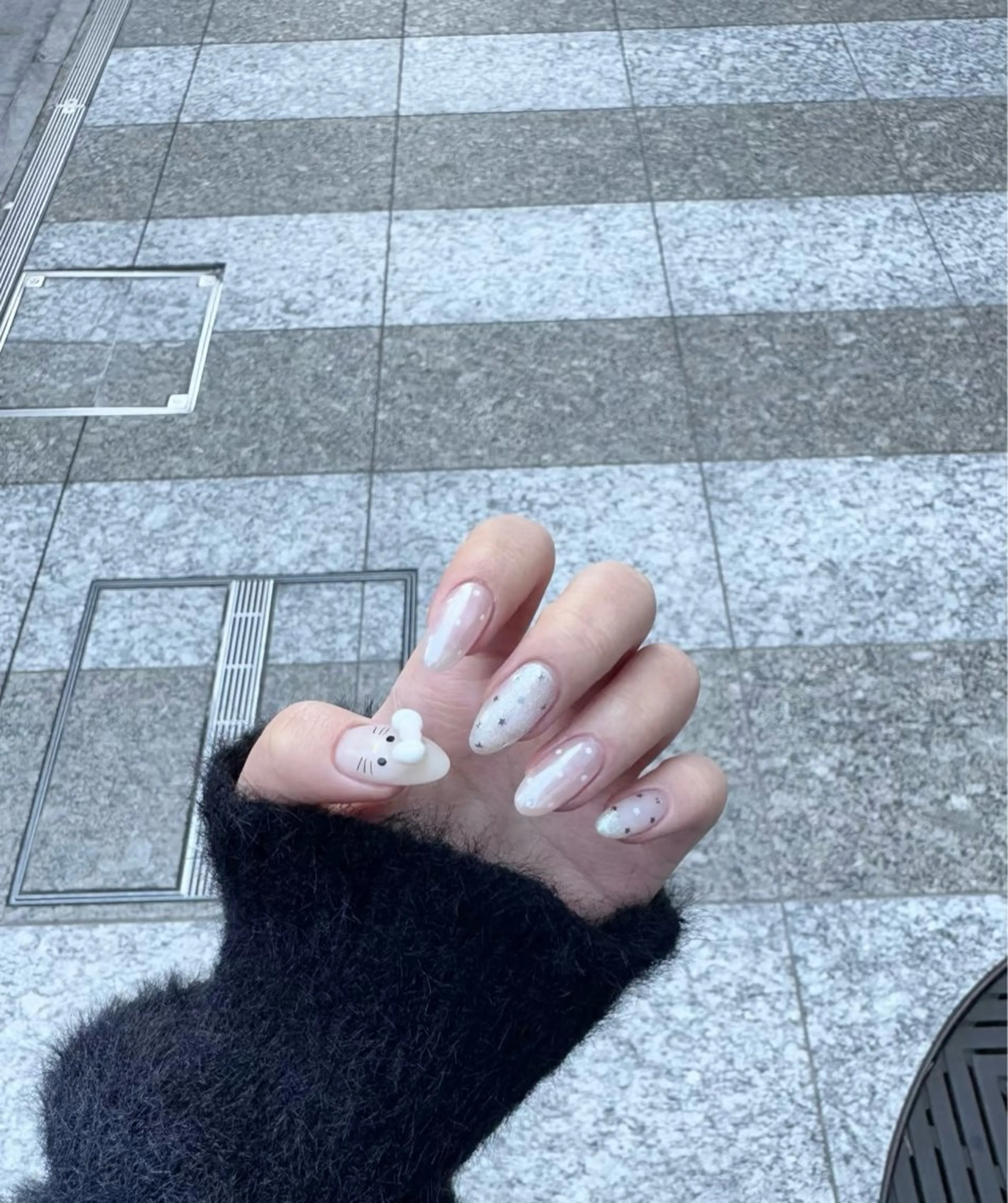 ネイル アートネイル オーロラネイル チークネイル フレンチネイル ガラスフレンチ ハンドネイル 🎀🎀YooLi Nail Salonのネイルデザイン