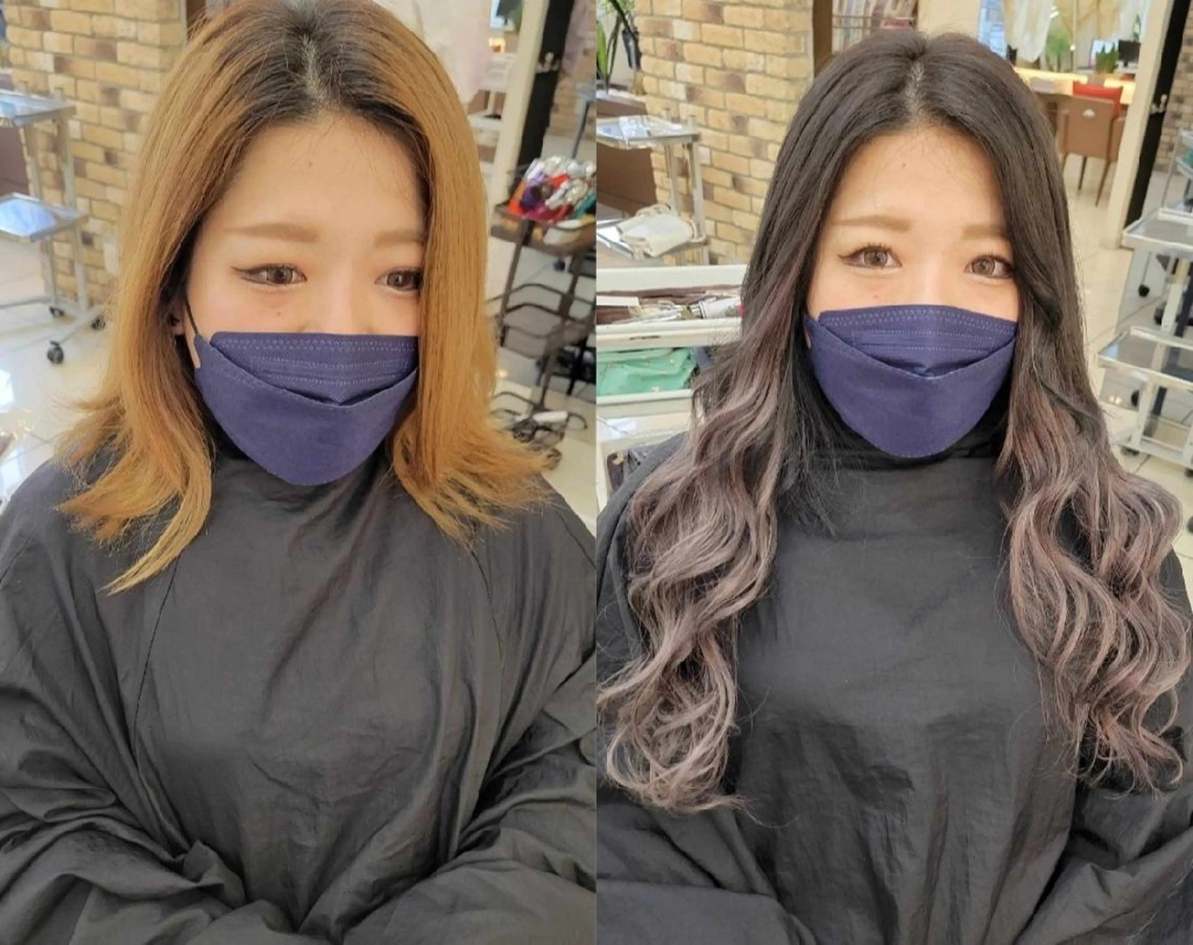 ロング カラー 羽エクステ🩷 🤍まき🤍のマツエク・マツパデザイン