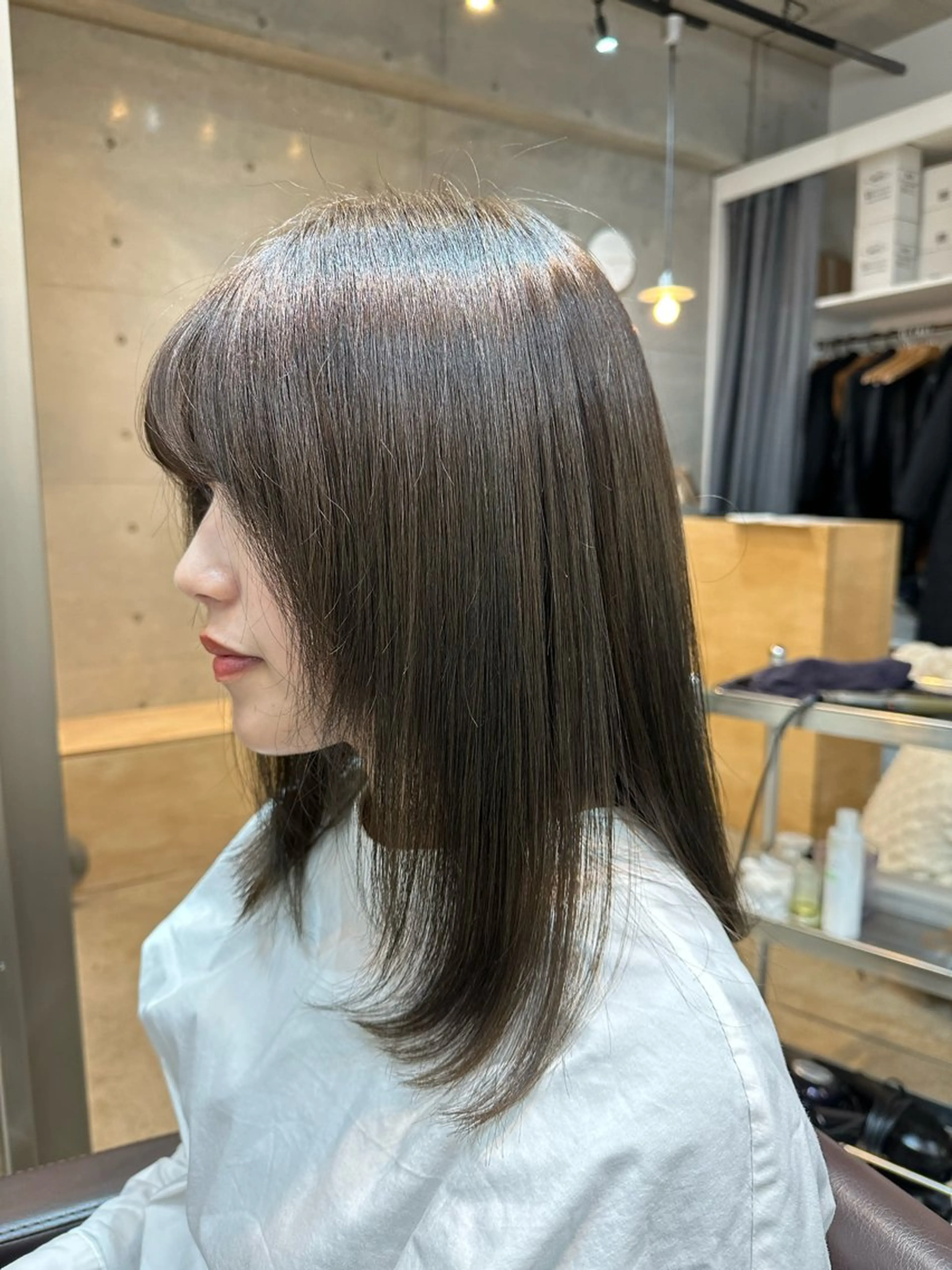 セミロング カラー 透明感カラー ウェーブパーマ/ レイヤー/齋藤大貴のヘアスタイル