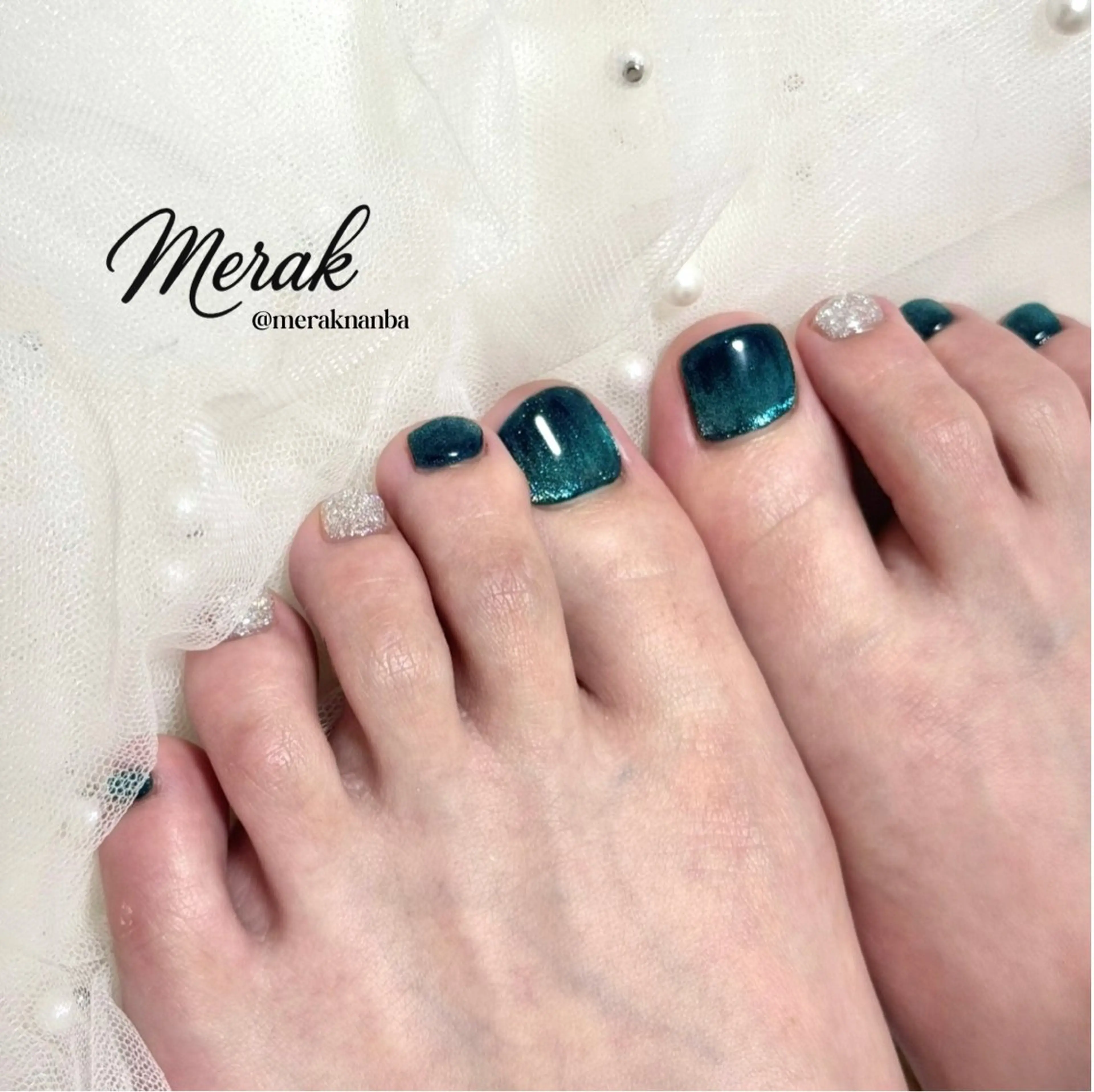 【NEW OPEN記念】オフ無料☆フットネイル★マグネットワンカラー¥5500の写真