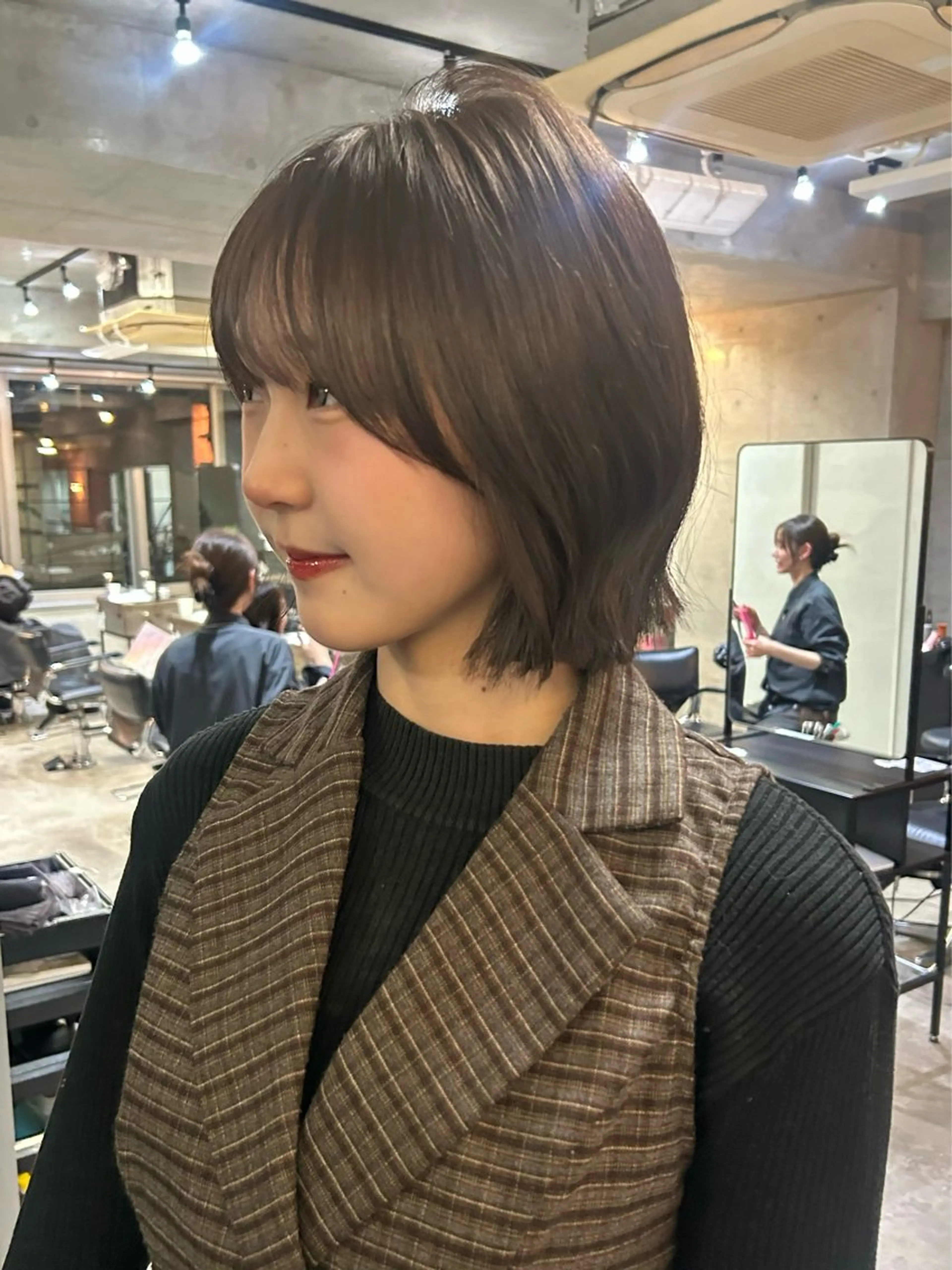 ショート カラー ボブ カット ヘアカラー 韓国ボブ/レイヤー カット/ EMIRIのヘアスタイル