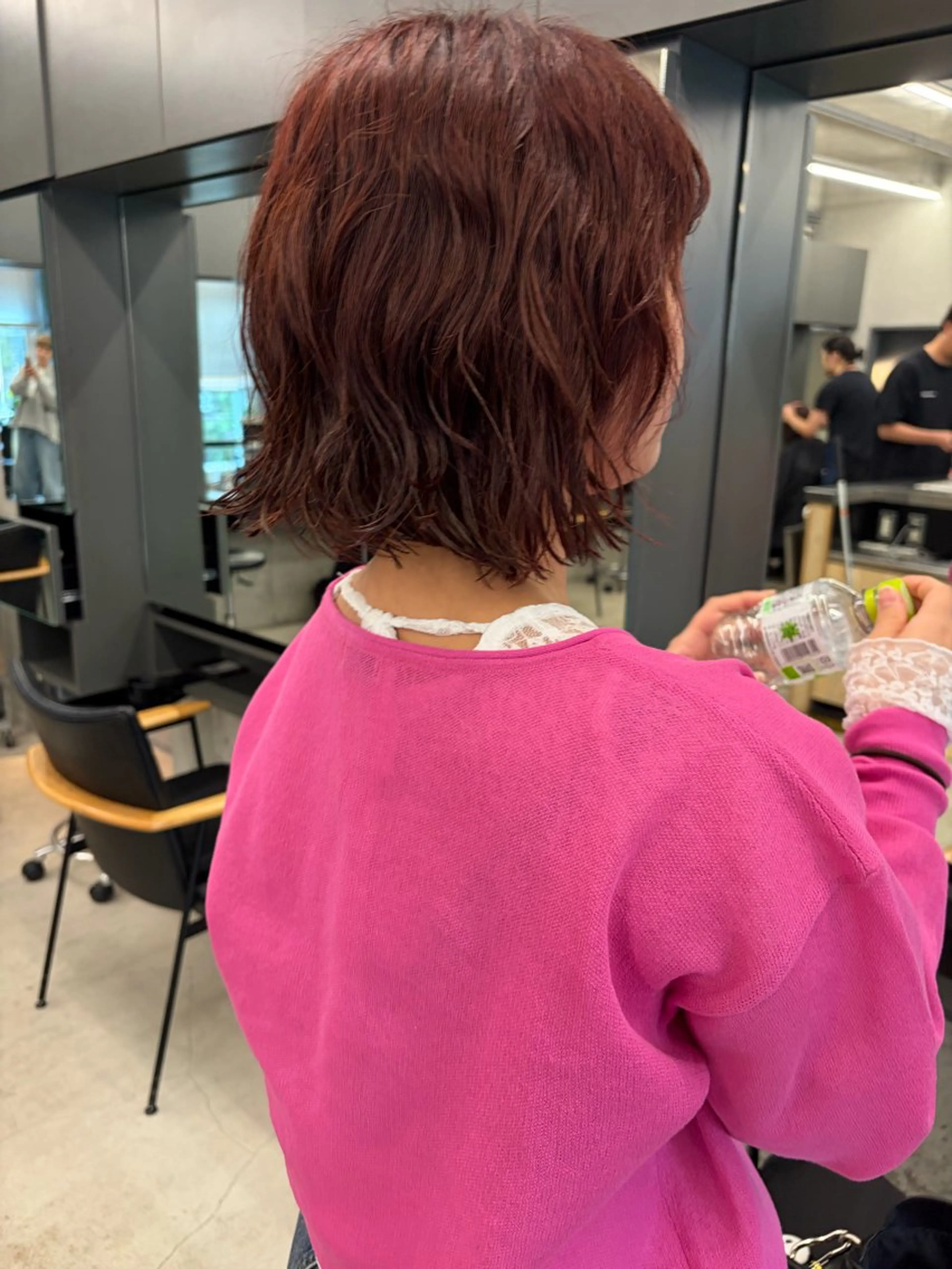 ミディアム カット パーマ 透明感カラー/似合わ せカット/大島実加永のヘアスタイル