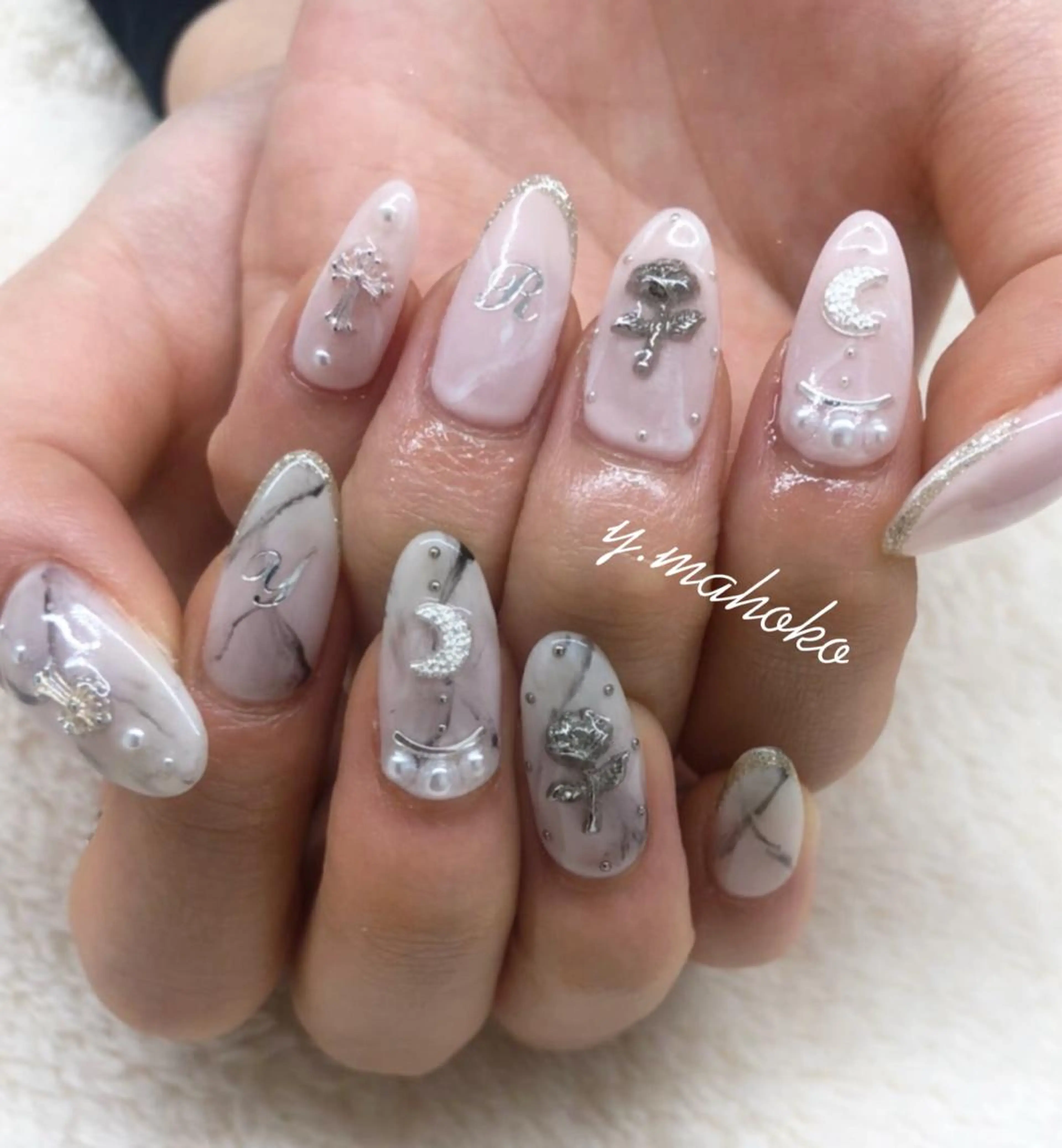 ネイル ハンドネイル She nail studio 原宿所属・パラジェル有/ スカルプ/mahoのネイルデザイン