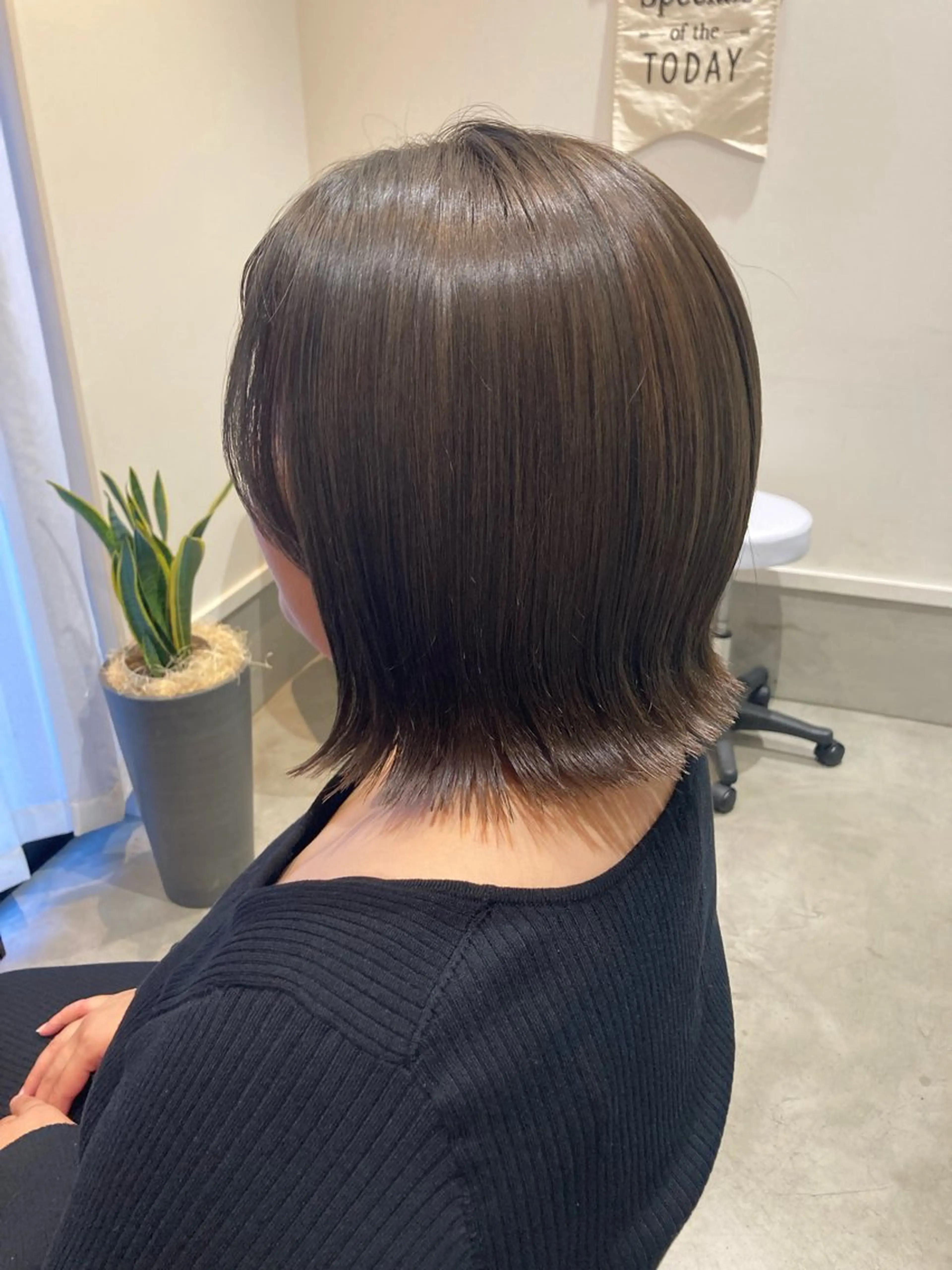 ミディアム 折本 沙織のヘアスタイル