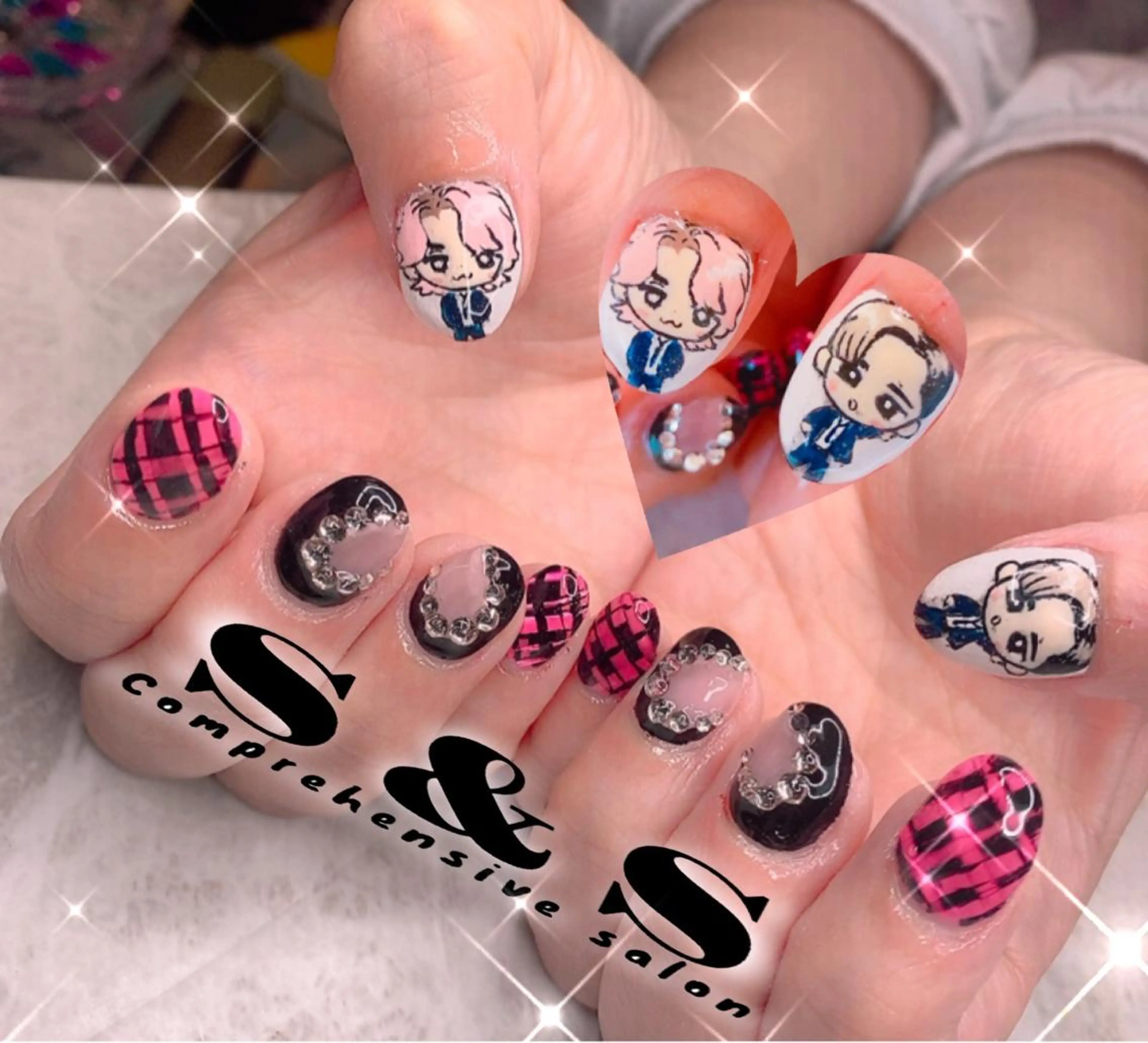 ネイル アートネイル 長さ出し メンズネイル 持ち込み スカルプネイル S&S 村田小百合のネイルデザイン