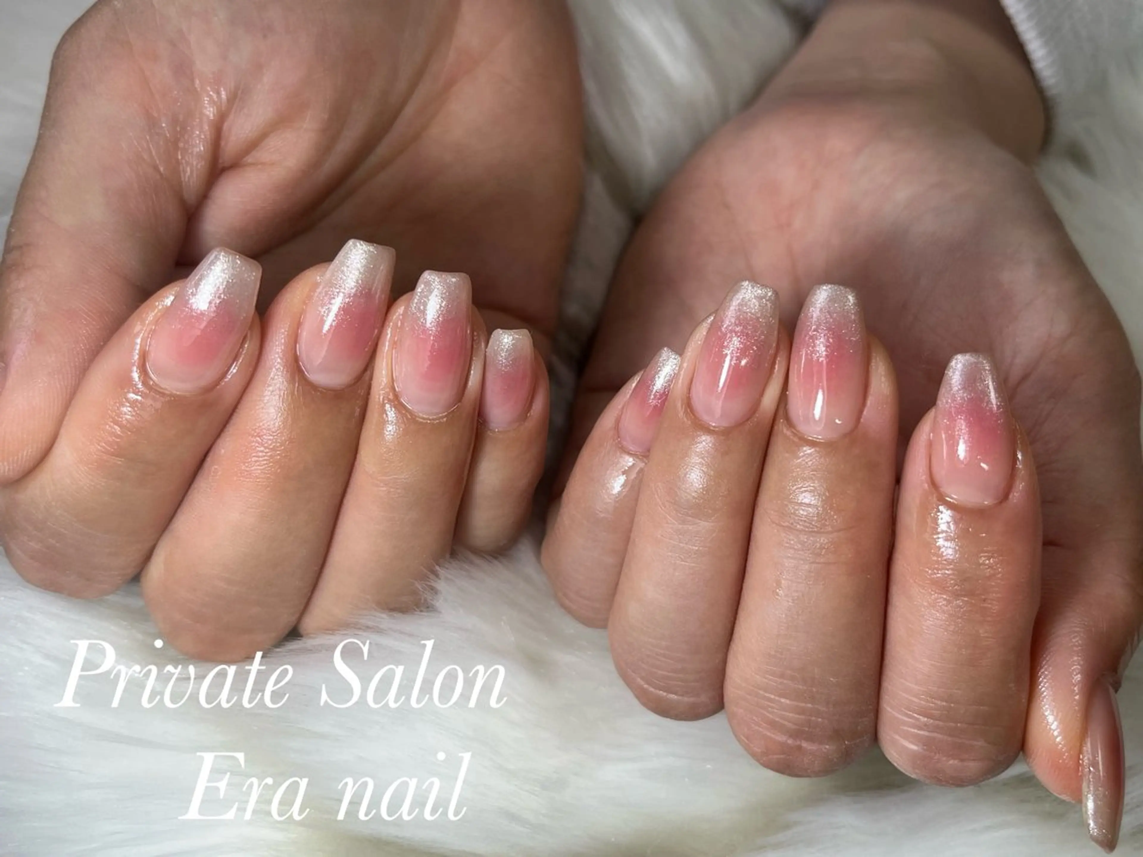 ネイル チークネイル グラデーション マグネットネイル Era nailのネイルデザイン