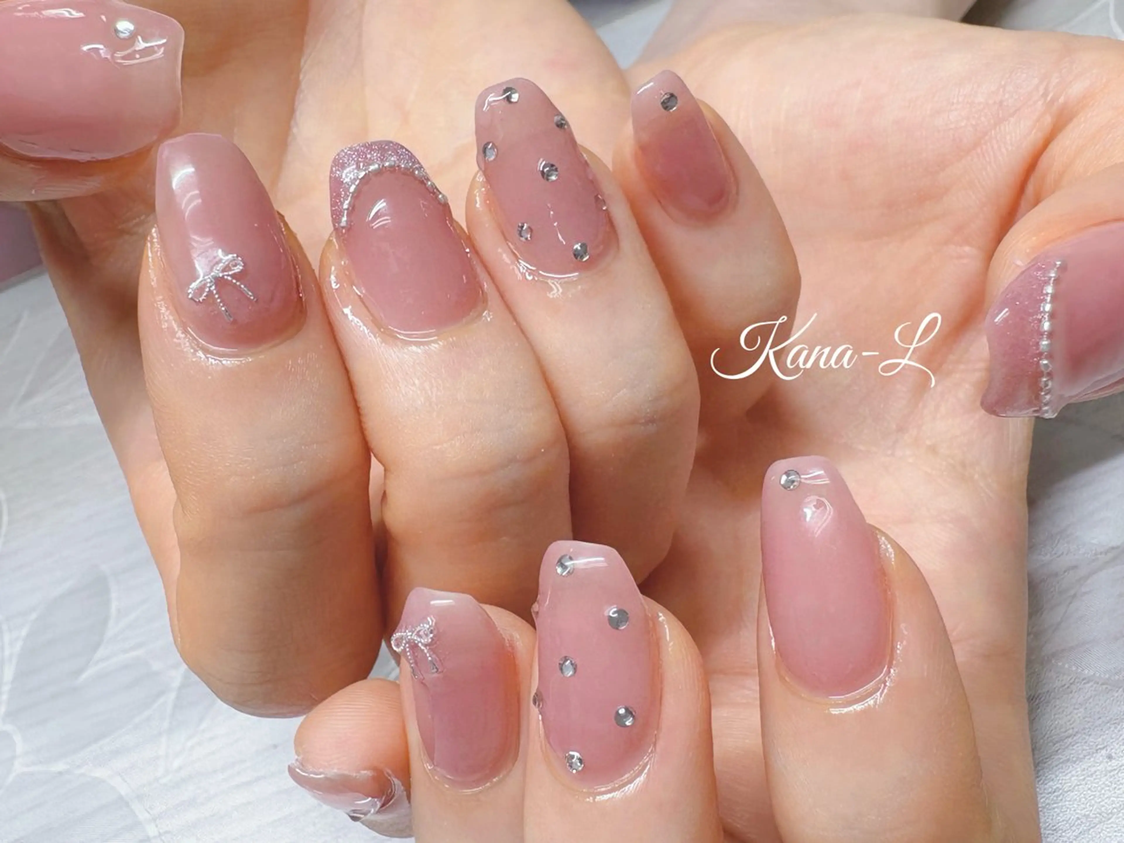 ネイル ジェルネイル 韓国ネイル パラジェル ワンホンネイル 芦辺 香奈のネイルデザイン