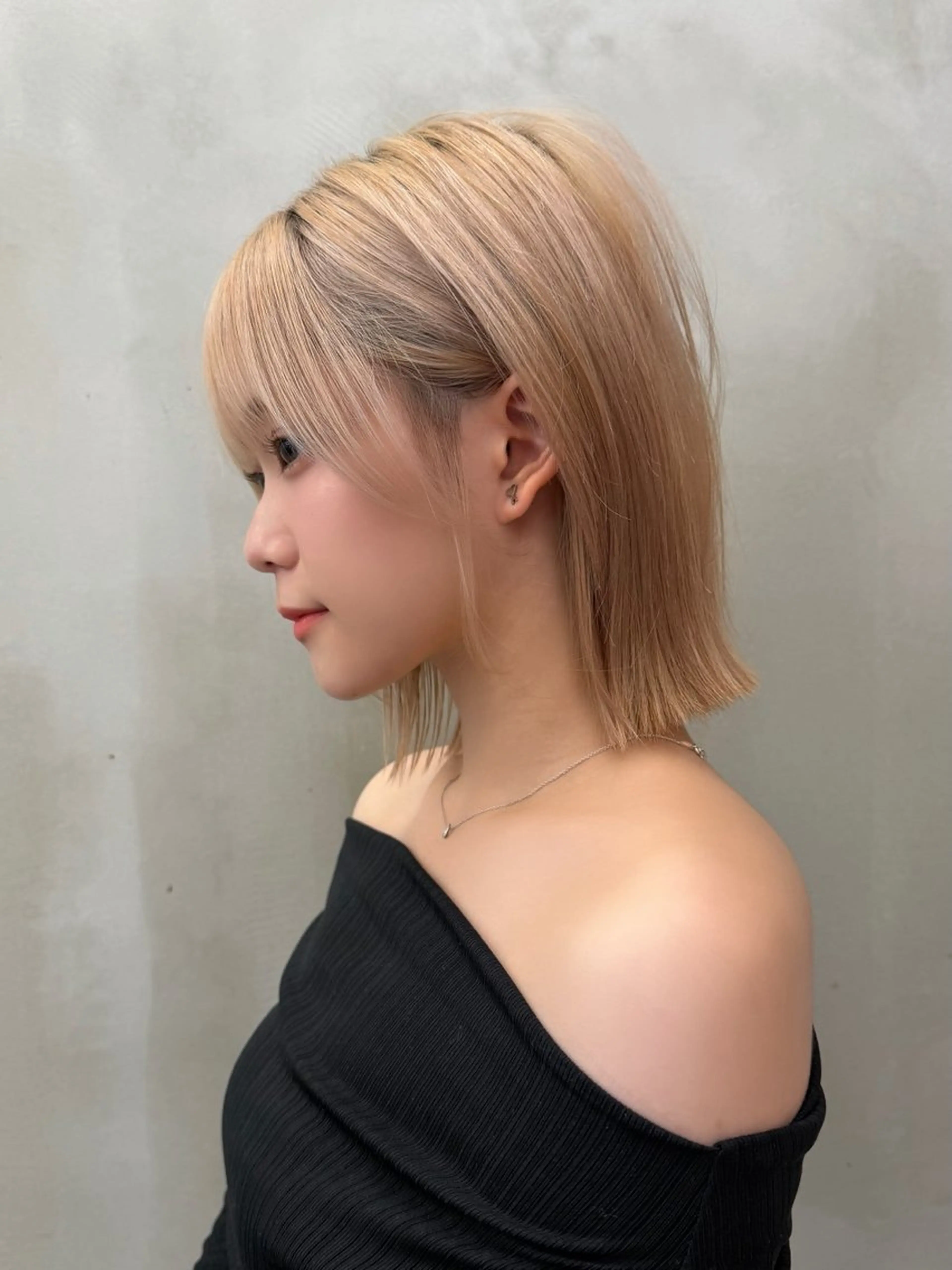 ミディアム カラー 透明感カラー ハイトーンカラー ボブ 小顔カット カット ヘアカラー トリートメント Lond luce心斎橋所属・🍀小川大輔🍀 ボブ/ブリーチ🥇のヘアスタイル