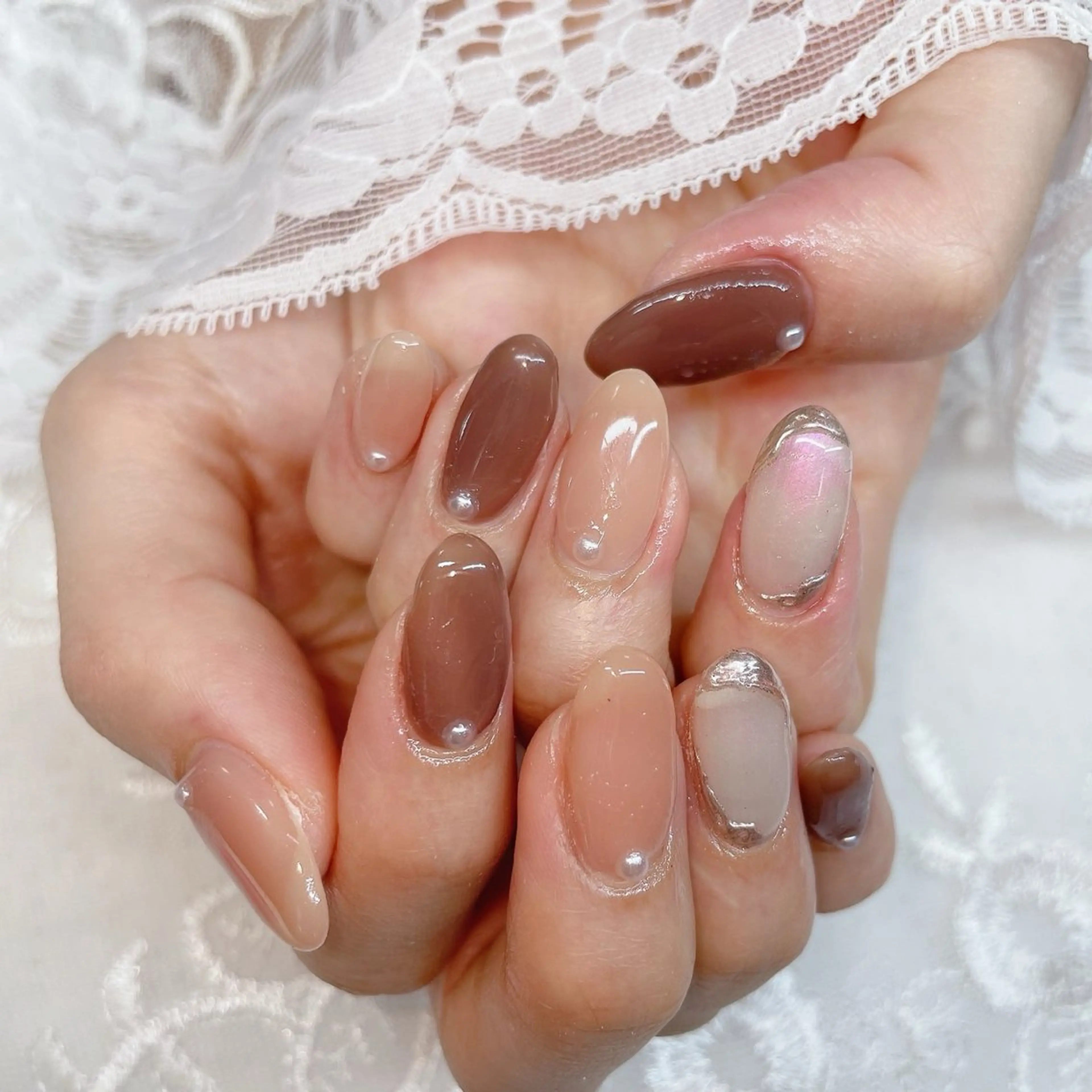 ネイル ハンドネイル ハンドケア 💜MIYA nail川崎店のネイルデザイン