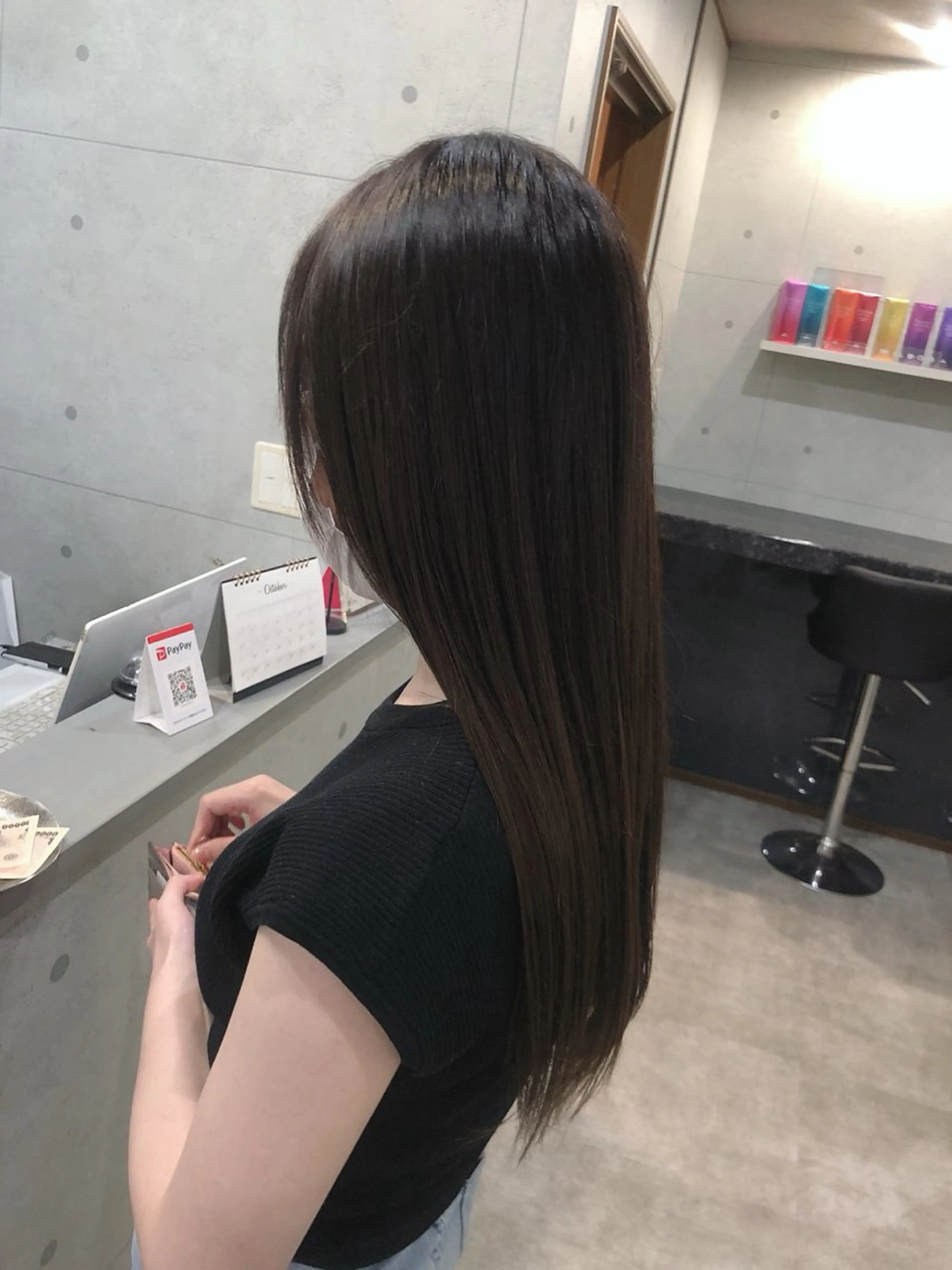 セミロング ボブ くびれヘア くせ毛 髪質改善 切りっぱなしロブ トリートメント REVE所属・REVE美容室 REVEマツエクのヘアスタイル