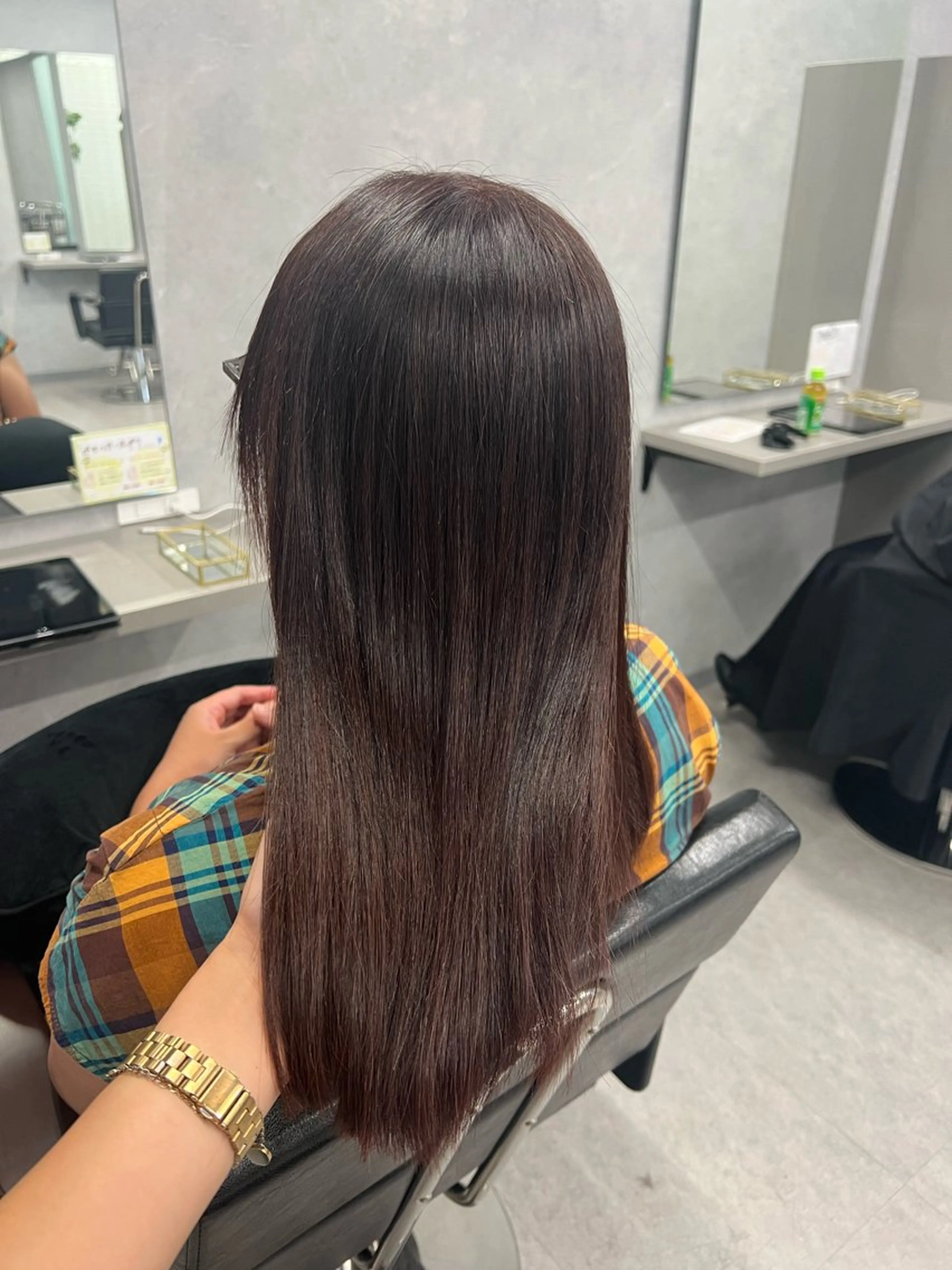 ロング 縮毛矯正 石津 優菜のヘアスタイル