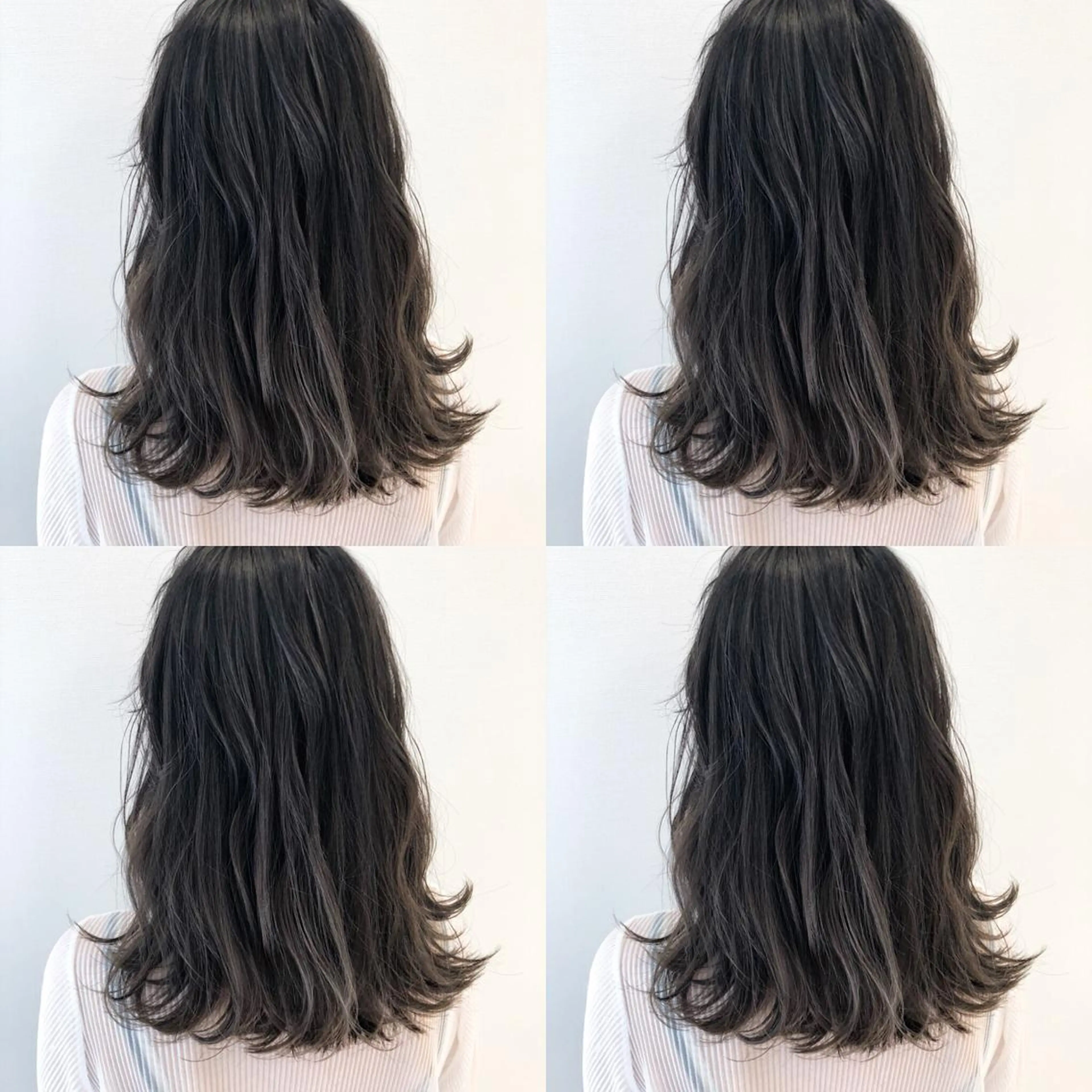 ミディアム カラー ブリーチ グラデーションカラー ハイライトカラー イルミナカラー ブリーチなしカラー レイヤー/韓国/ 顔周り/しんやのヘアスタイル