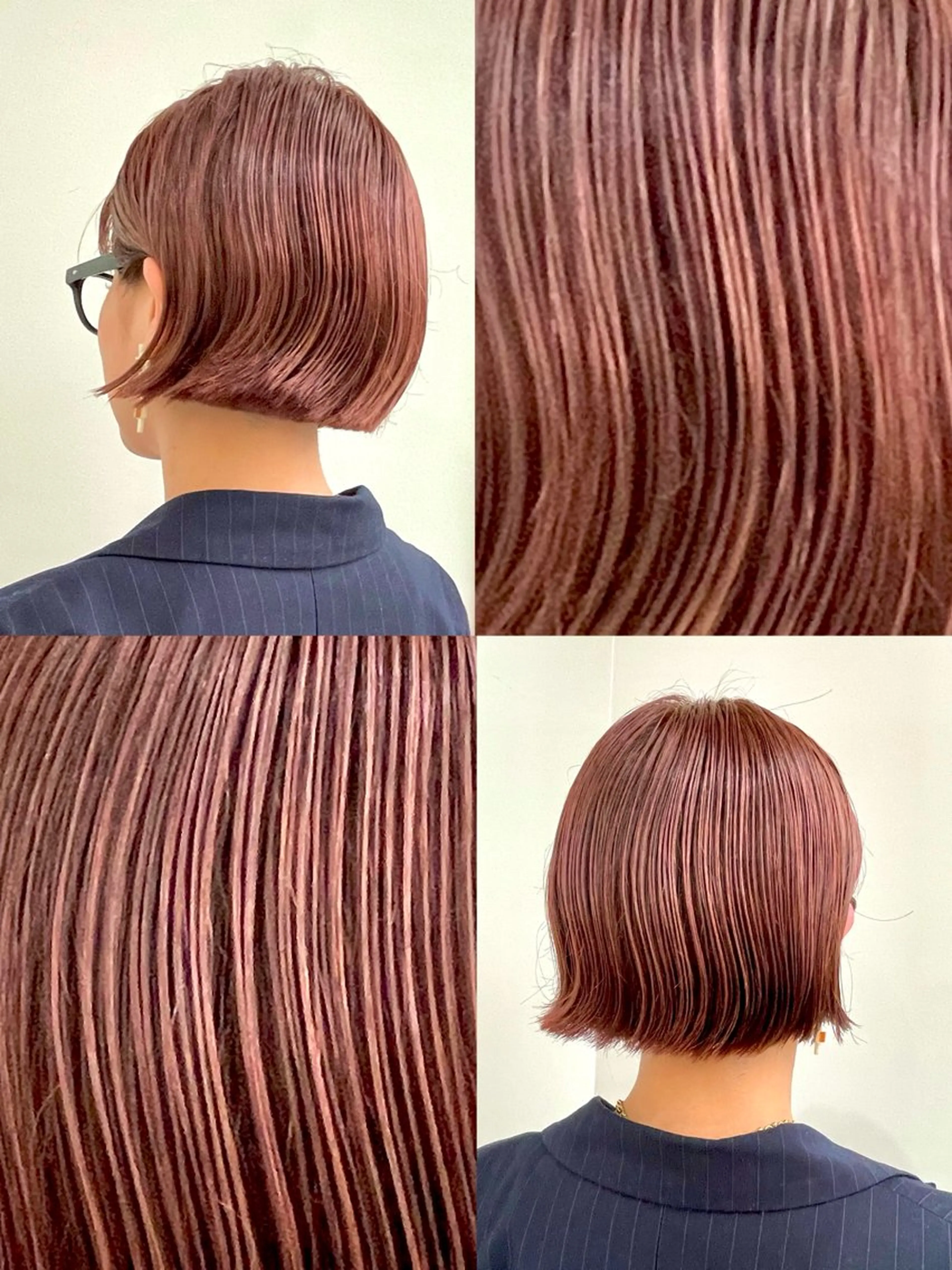 ショート ラベンダーブラウン オレンジブラウン ヘアカラー トリートメント 🎈ブリーチなし暖色 カラー/レッド/ゆいのヘアスタイル