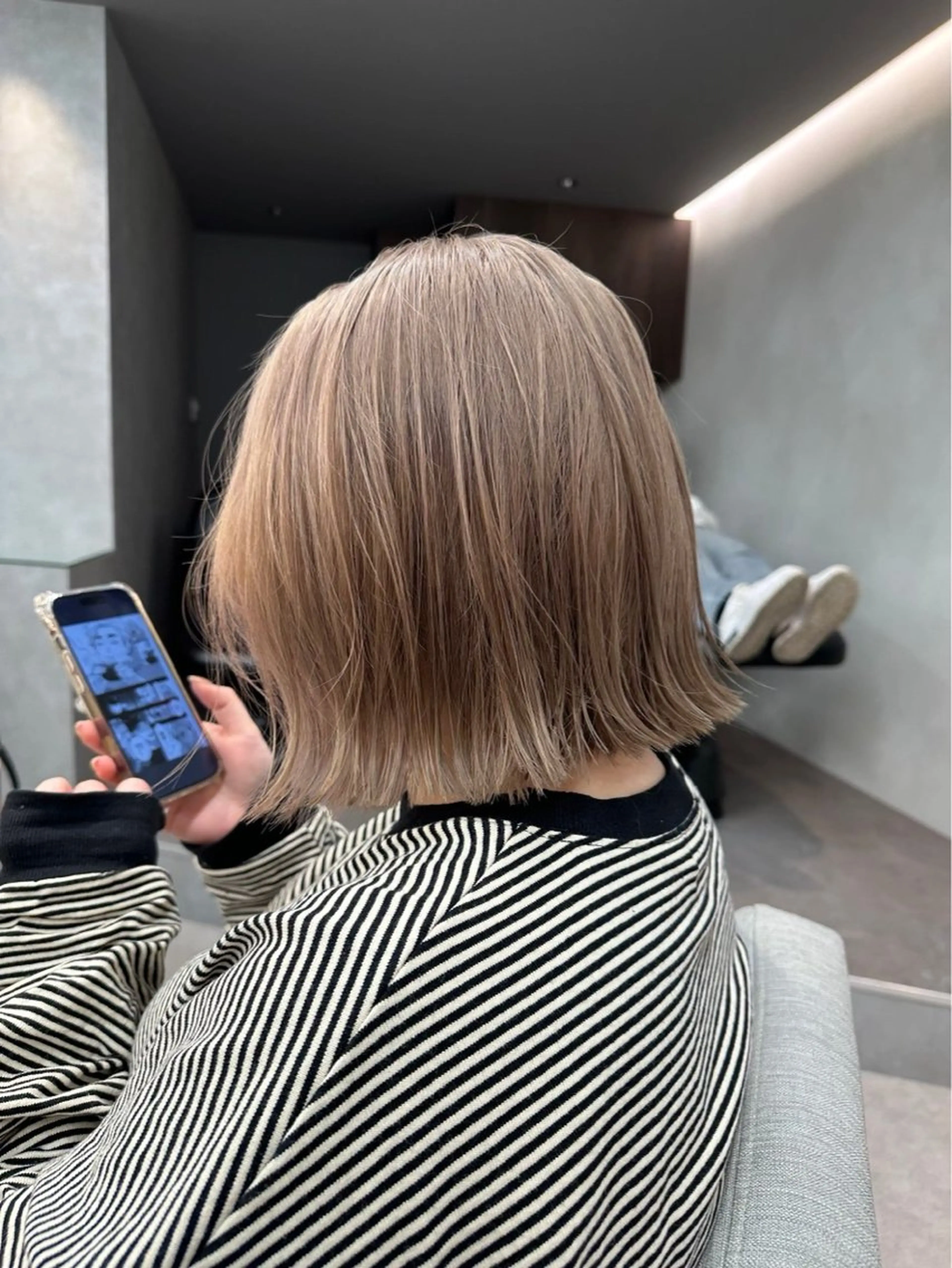 ミディアム カラー ベージュカラー 🐰カラー/ボブ/ manato🦊のヘアスタイル