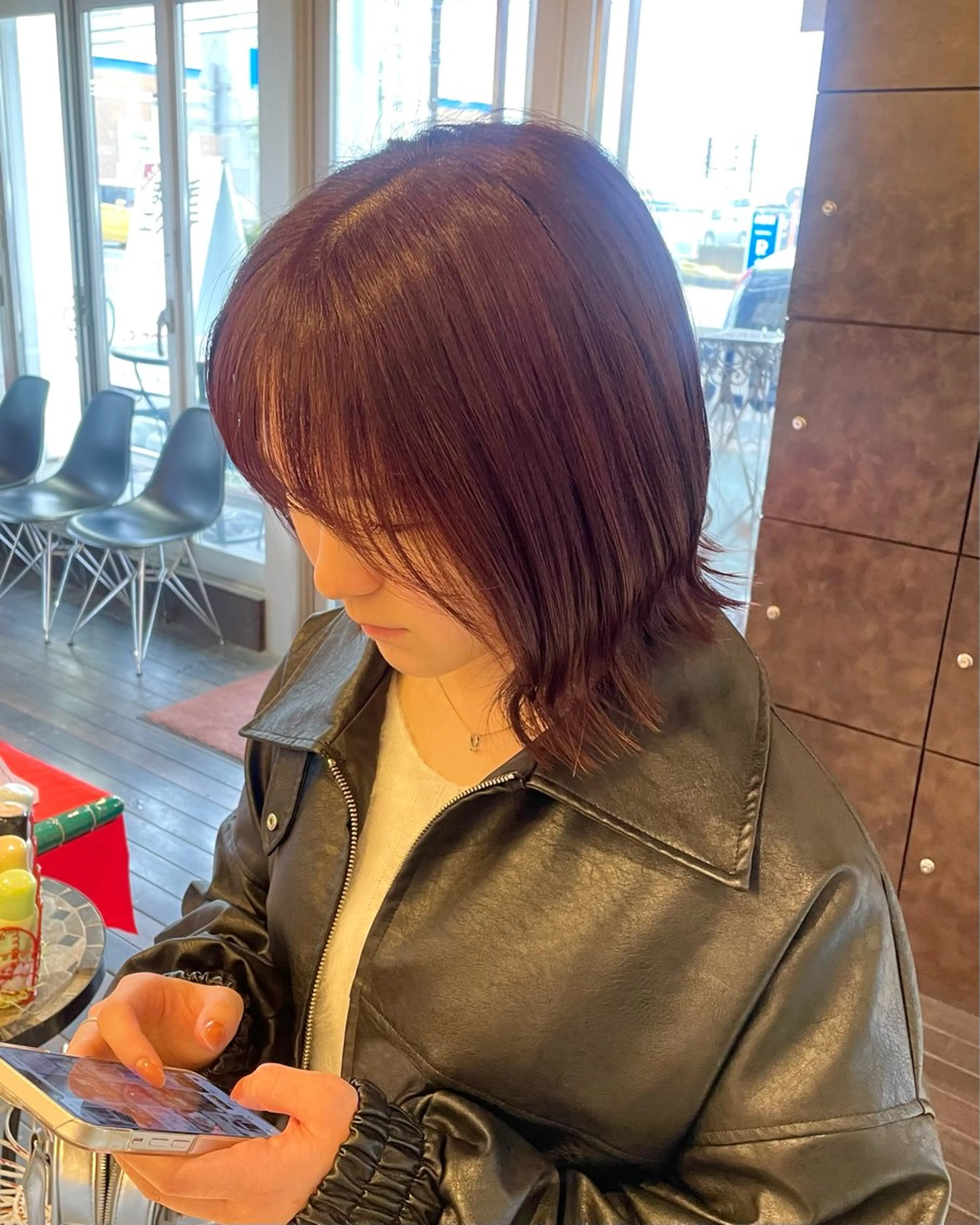 セミロング カラー ヘアカラー 🤎韓国ヘア ベージュ まゆか🤎のヘアスタイル