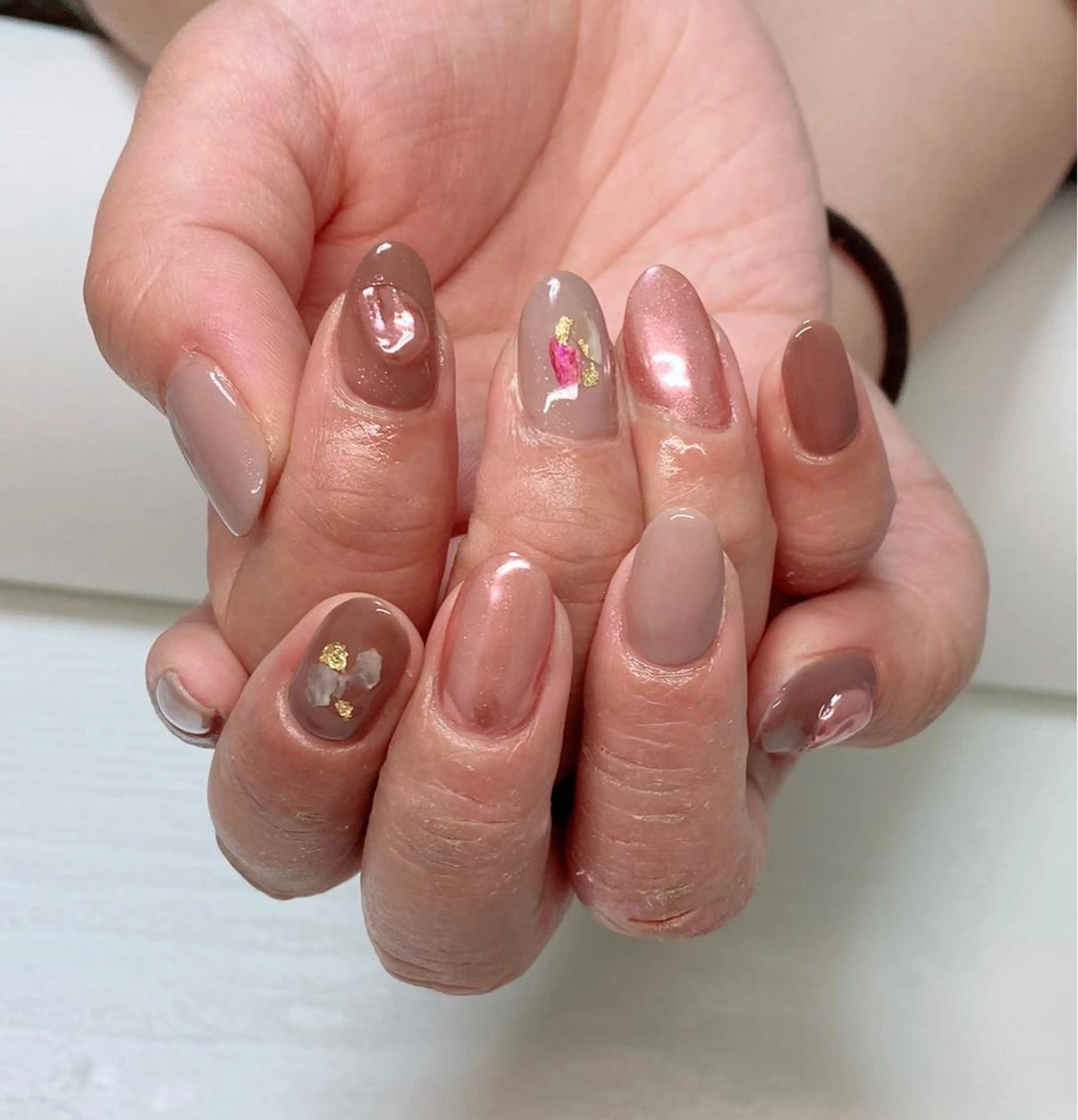 ネイル ミラーネイル ニュアンスネイル eyelash & nail  AN所属・eyelash & nail  ＡＮのマツエク・マツパデザイン