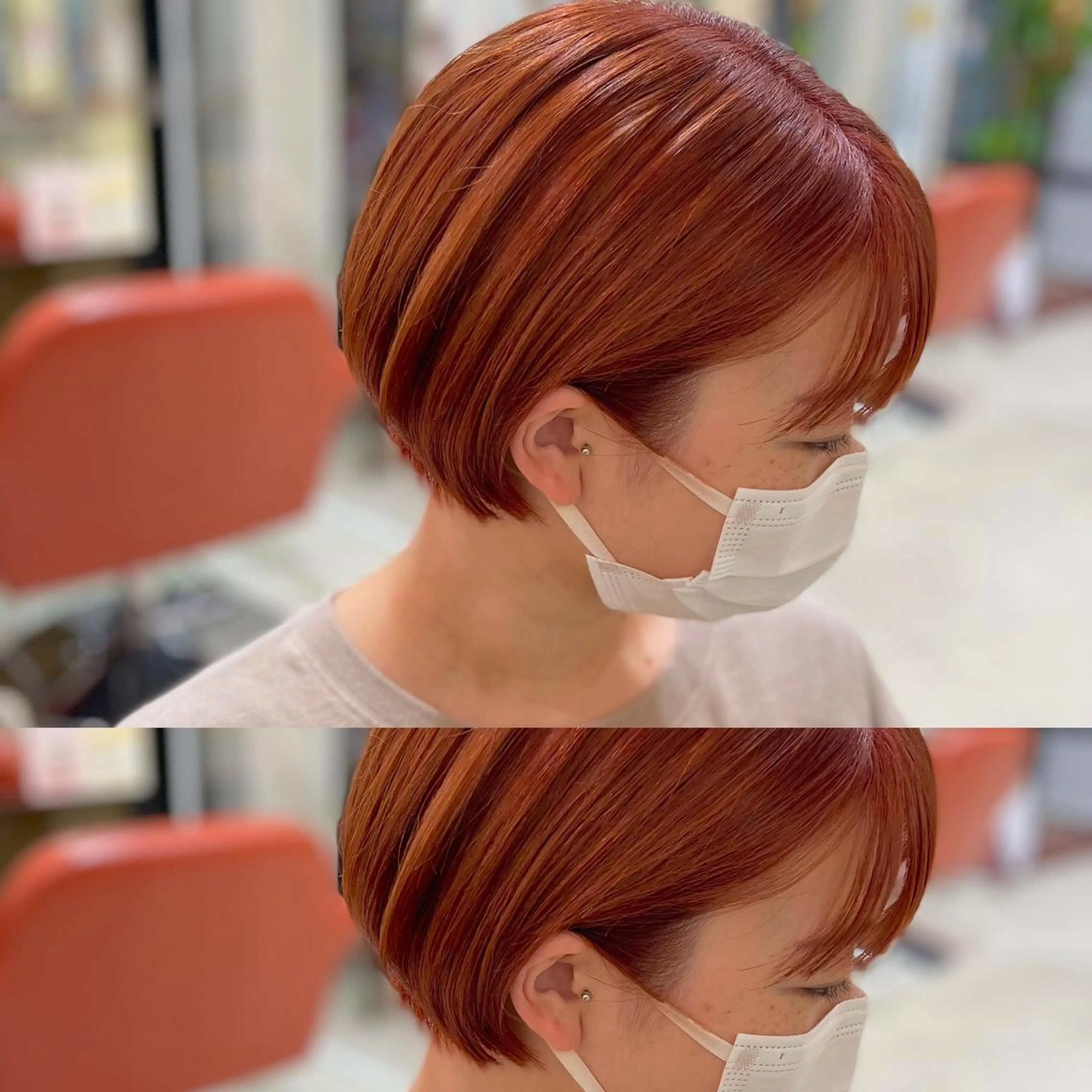 ショート カット ヘアカラー トリートメント Y Uのヘアスタイル