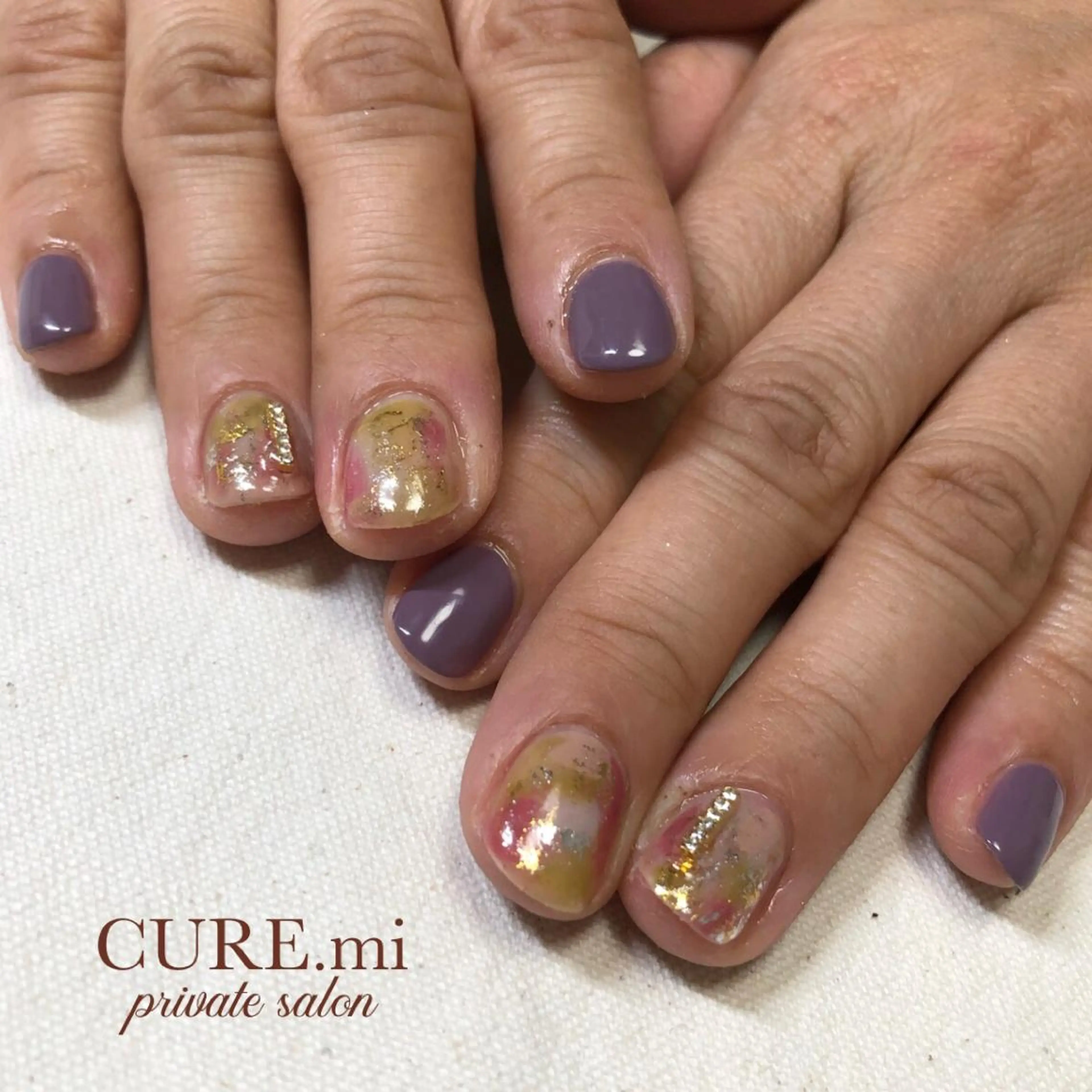 ネイル ニュアンスネイル パープル ハンドネイル ハンドケア 伊藤 美香のその他イメージ
