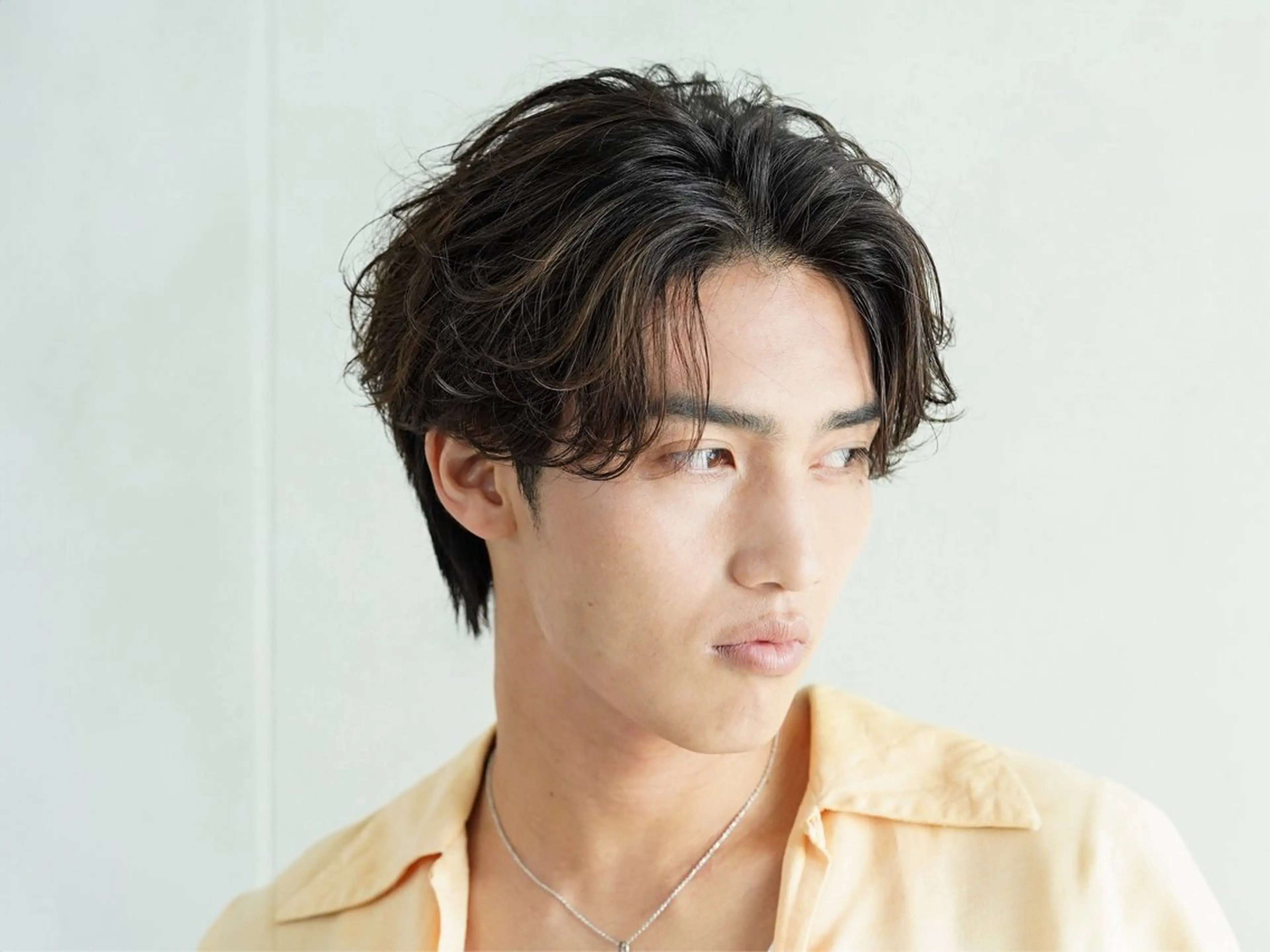 パーマ メンズ センターパート カット パーマ fifth天神/末廣 和也のヘアスタイル