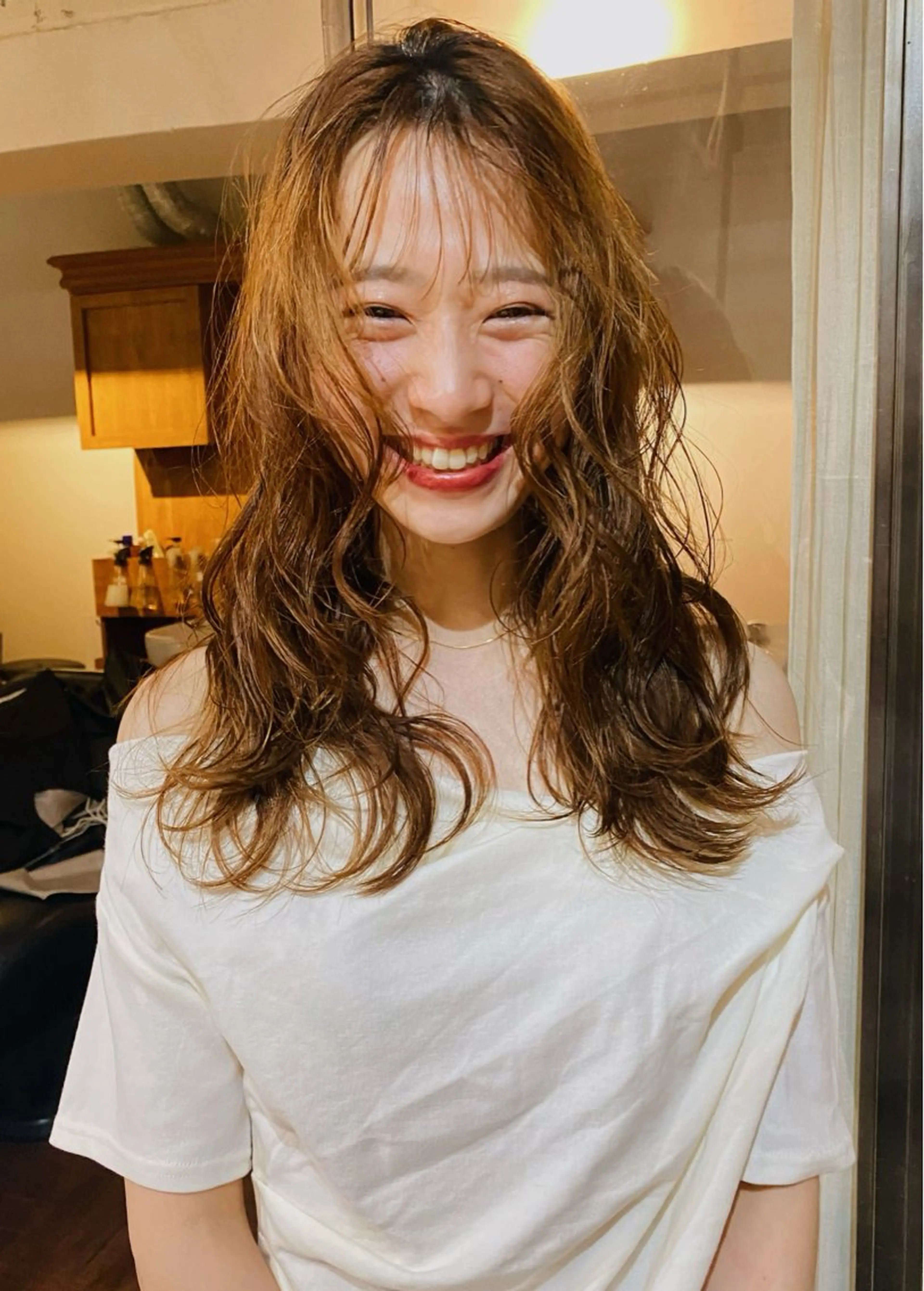 セミロング パーマ FERIA 緑地公園 ⭐️伏田愛奈⭐️のヘアスタイル