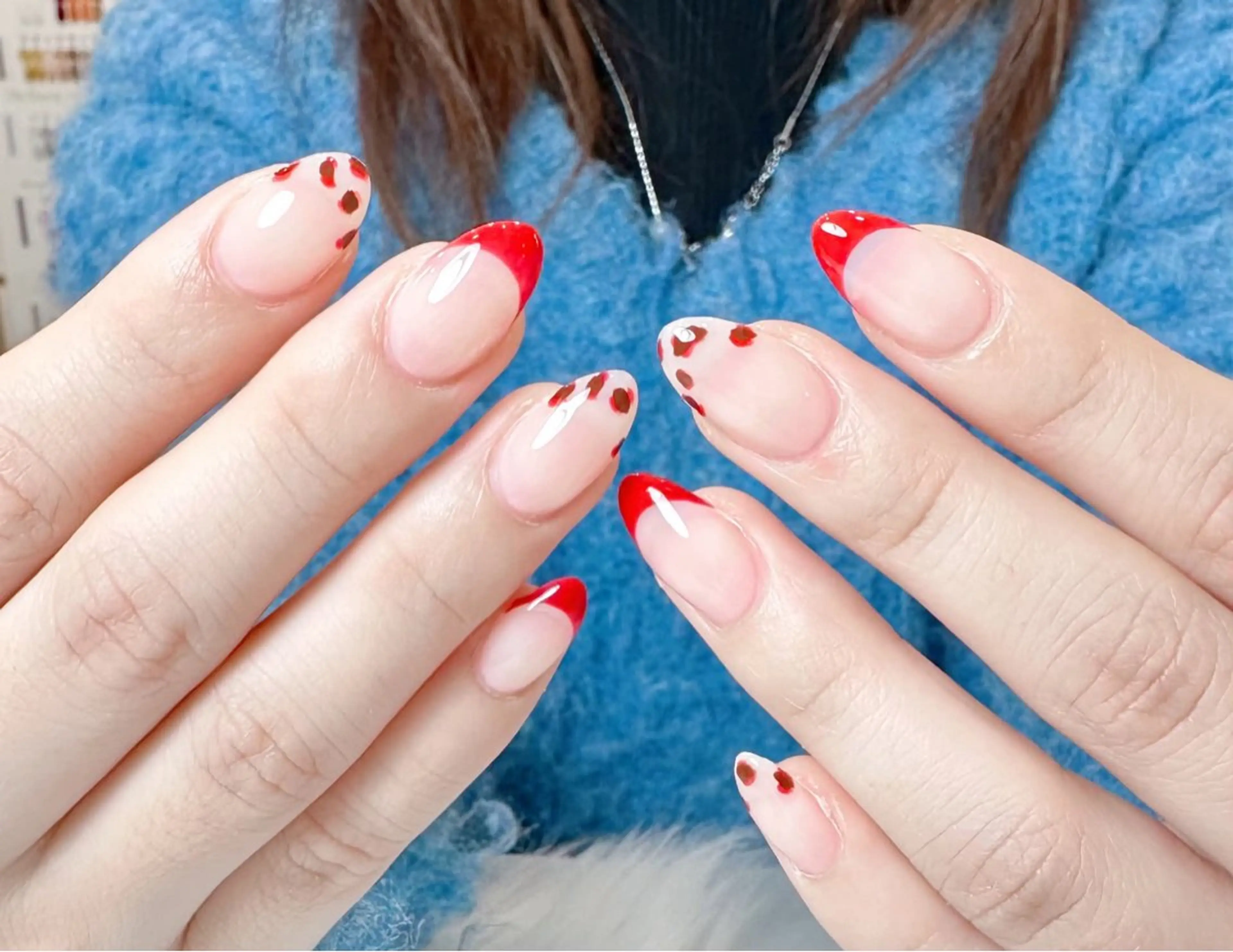 ネイル チークネイル 韓国ネイル マグネットネイル オフィスネイル リボン ハンドネイル SHE. Nail Otsukaのネイルデザイン