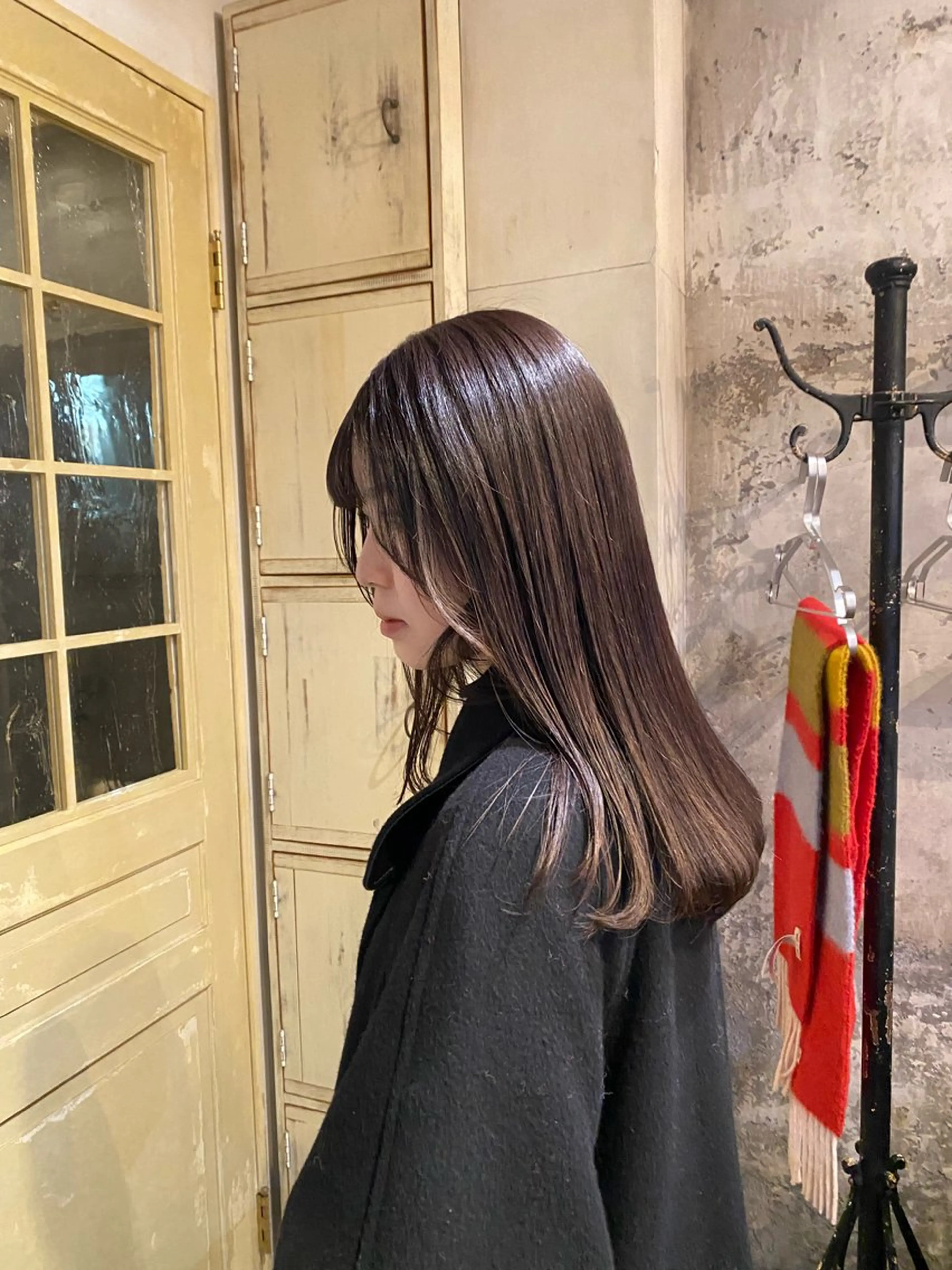 セミロング カラー ベージュカラー 透明感カラー ラベンダーカラー ラベンダーベージュ カット ヘアカラー 髪質改善🤍ボブ🤍 ARC＋代官山/りこのヘアスタイル