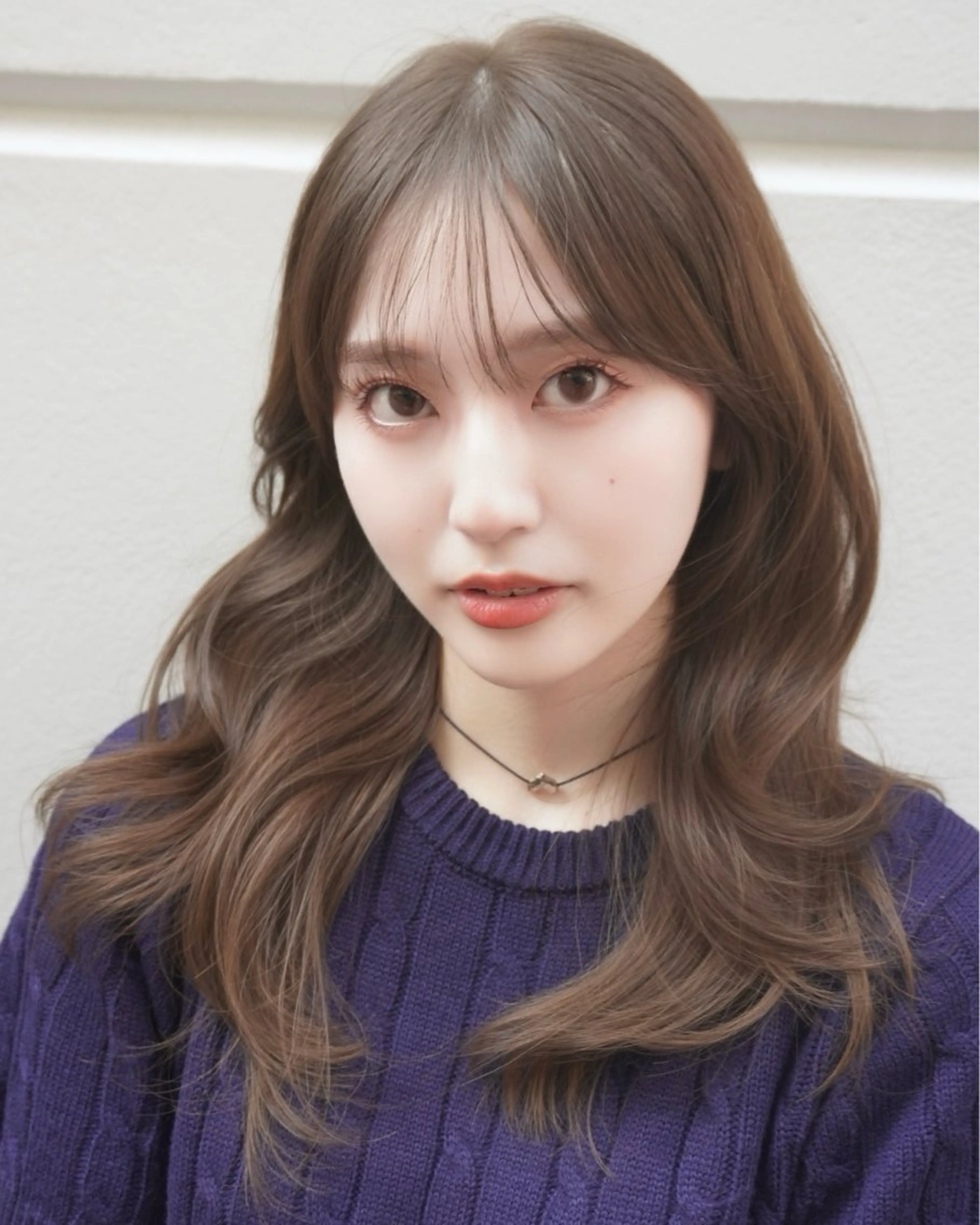 セミロング カラー カット ヘアカラー トリートメント コテ巻き/パーマ/艶 透明感/荻原凜太郎のヘアスタイル