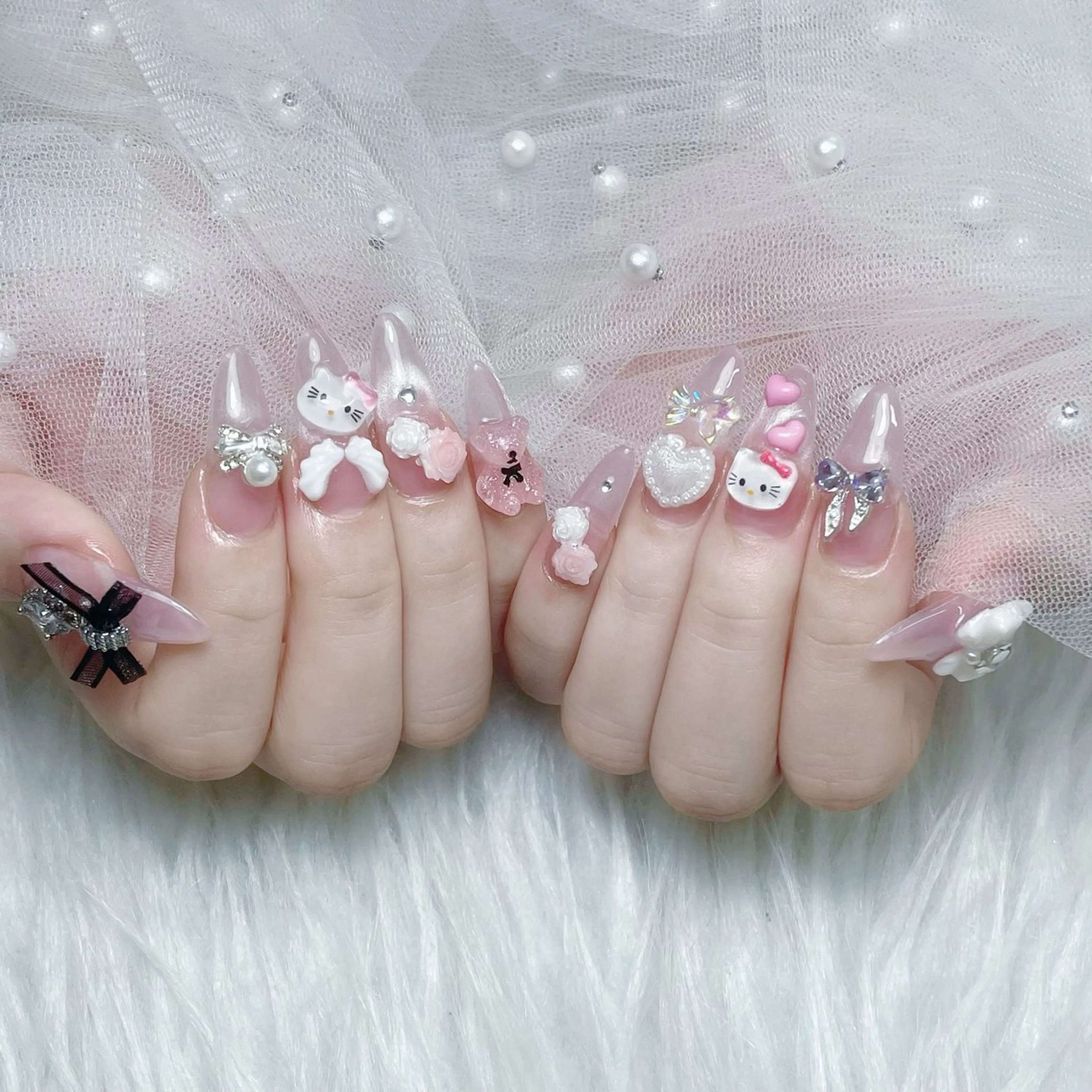 ネイル 韓国ネイル ロングネイル マグネットネイル シンプルネイル ワンホンネイル ハンドネイル JOSIE nail studioのネイルデザイン