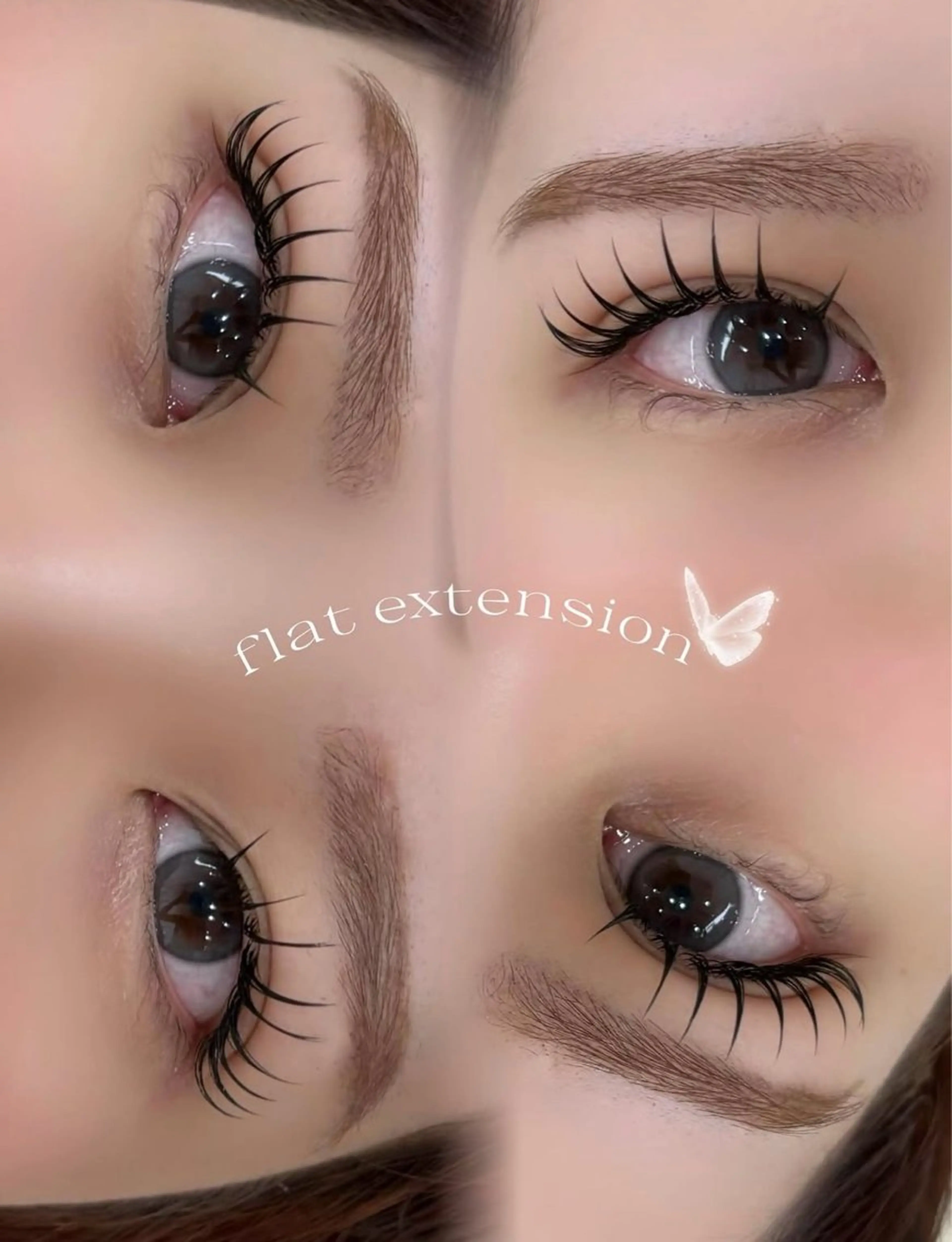 マツエク・マツパ 付け放題 束感まつ毛 フラットラッシュ マツエク eyelash salon éclat所属・izumi マツエク/パリ/束間のマツエク・マツパデザイン