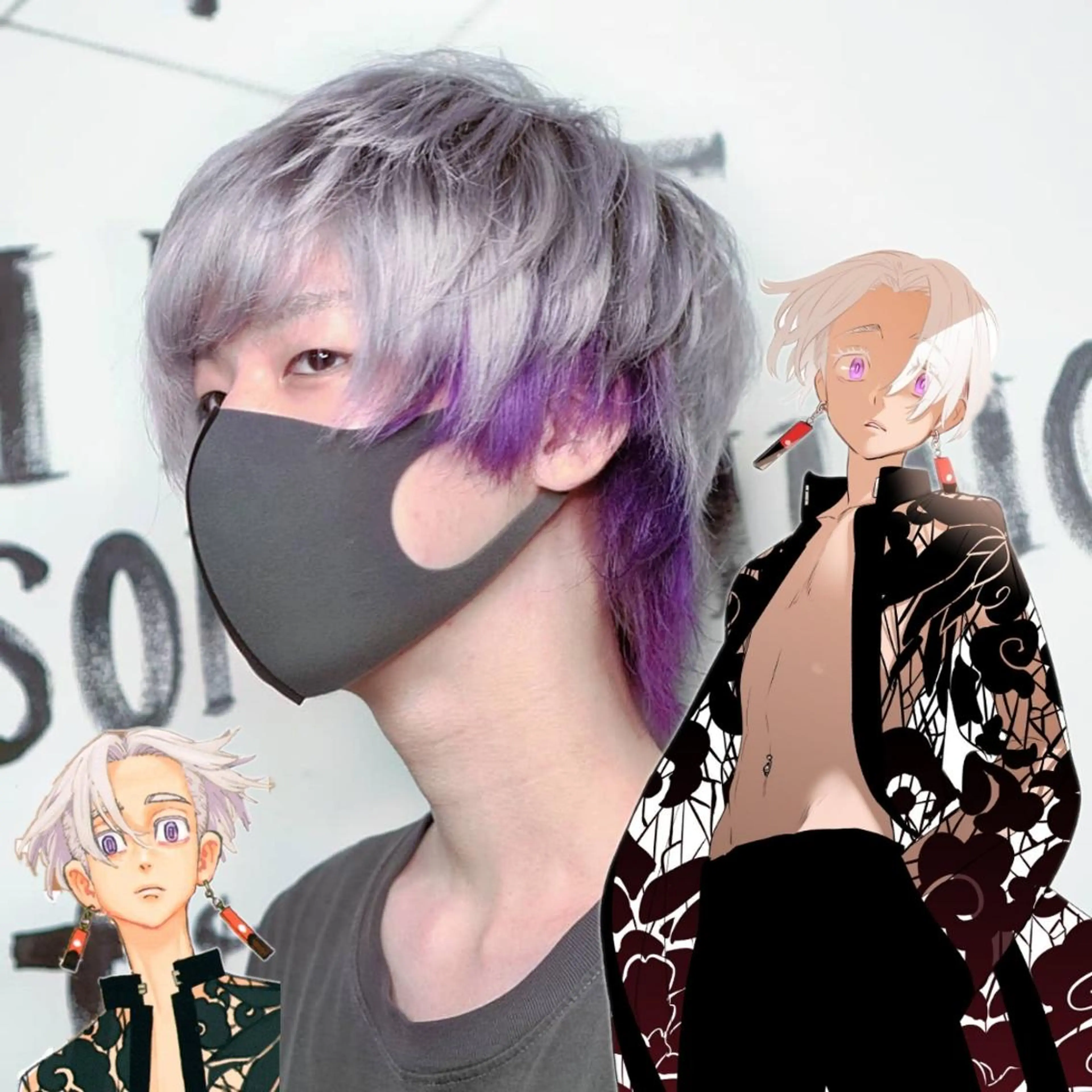 ショート カラー パープルカラー シルバー トリートメント ヘアカラー エクステ 植田 /エクステ /ブリーチ/髪質改善のヘアスタイル